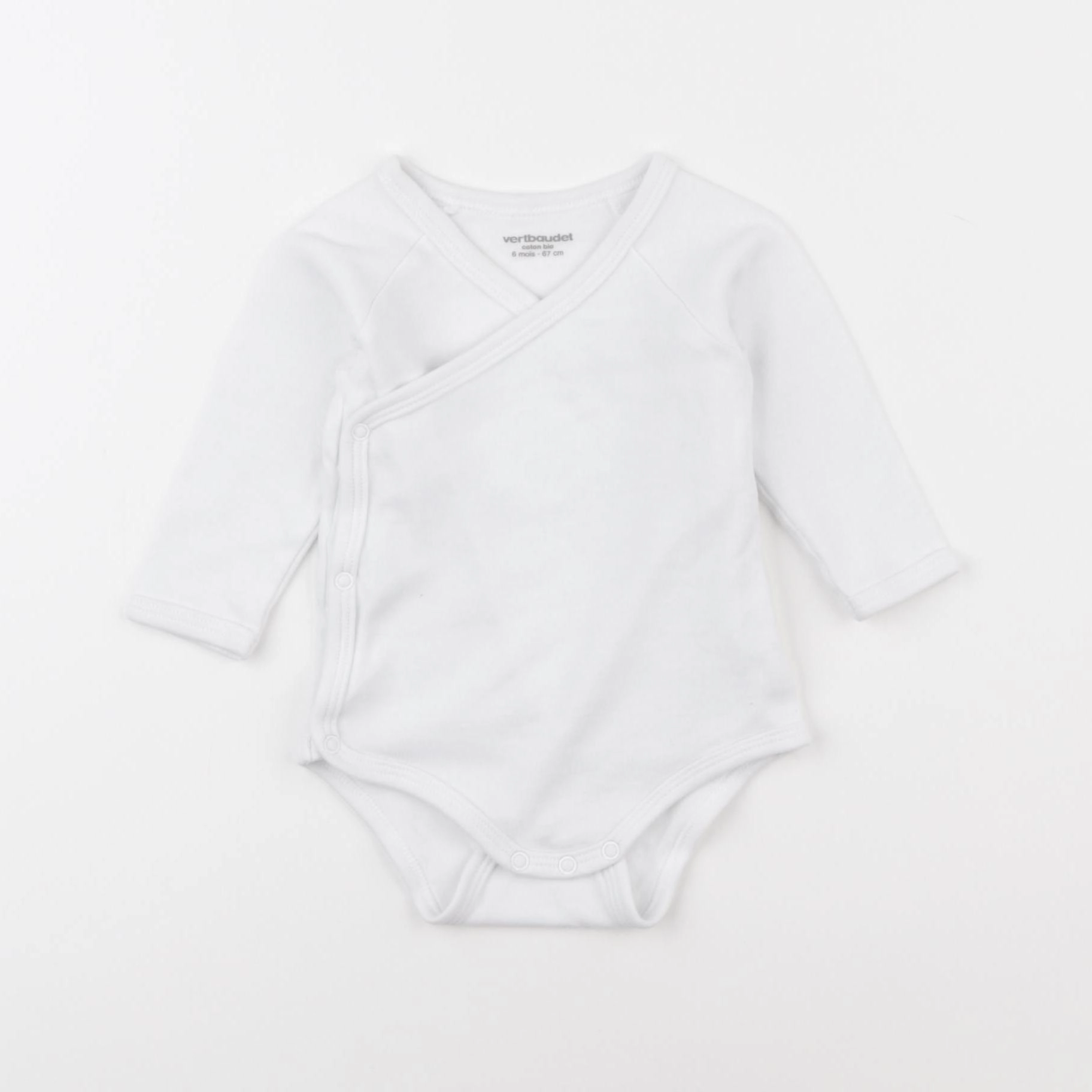 Vertbaudet - body blanc - 6 mois