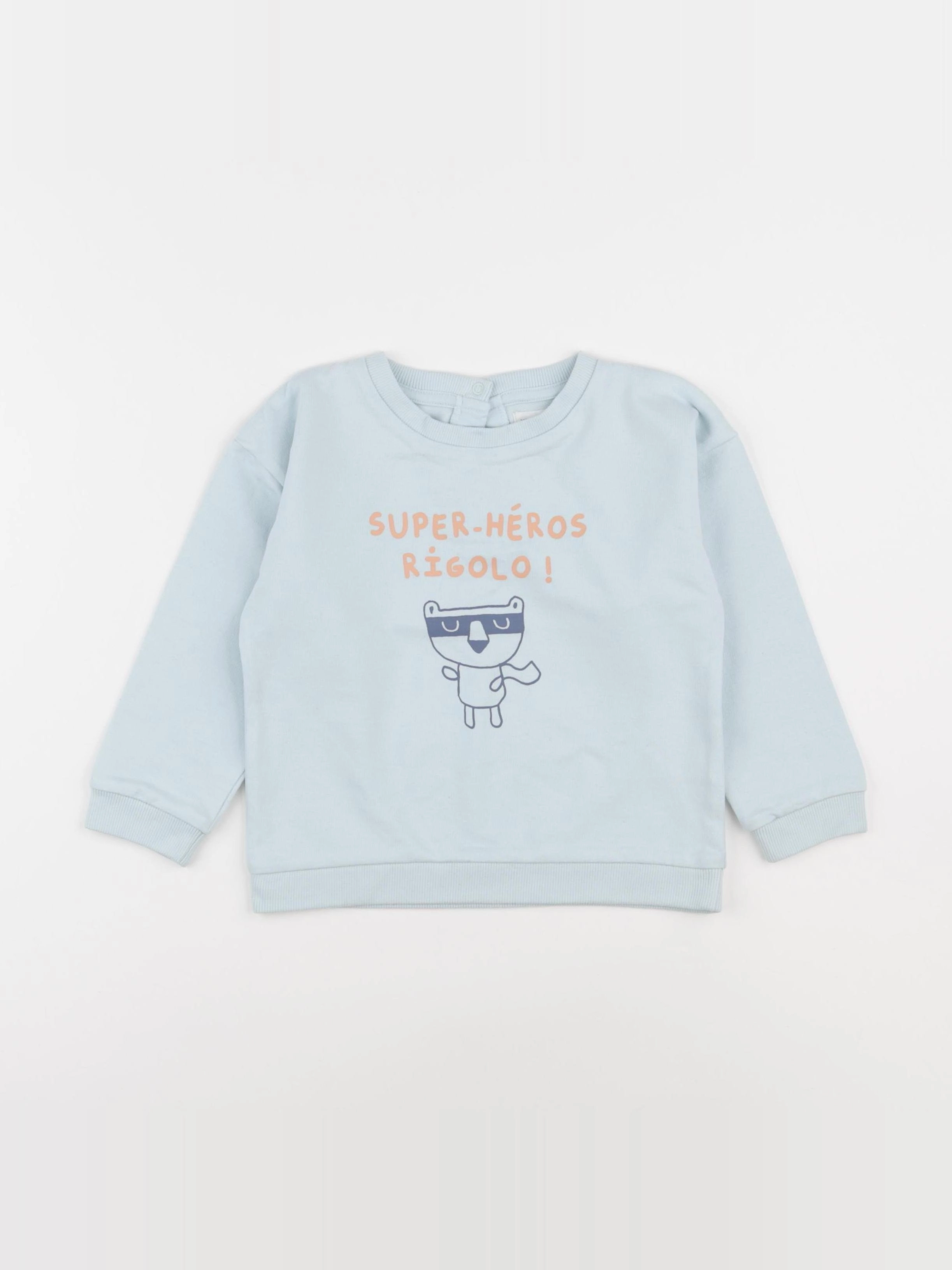 Vertbaudet - sweat bleu - 36 mois