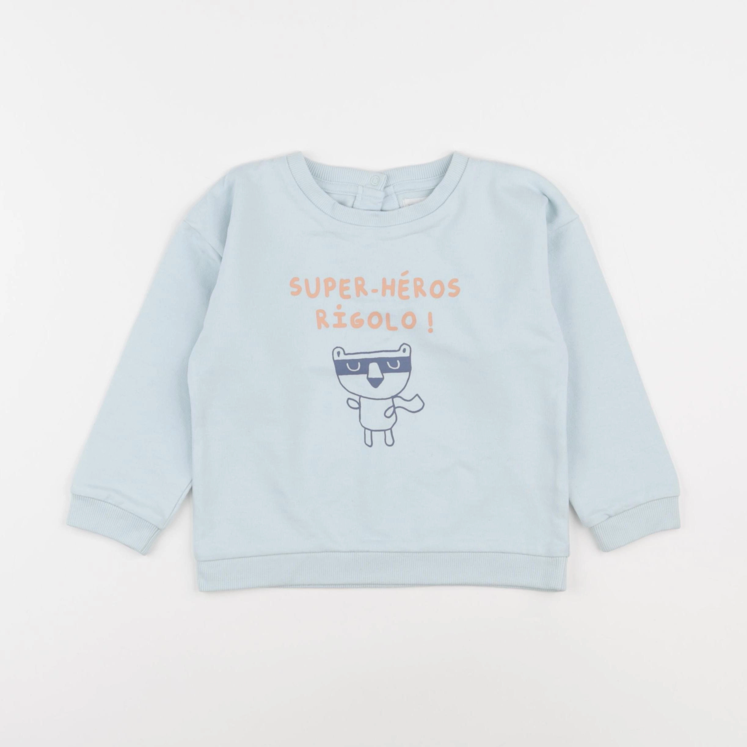 Vertbaudet - sweat bleu - 36 mois