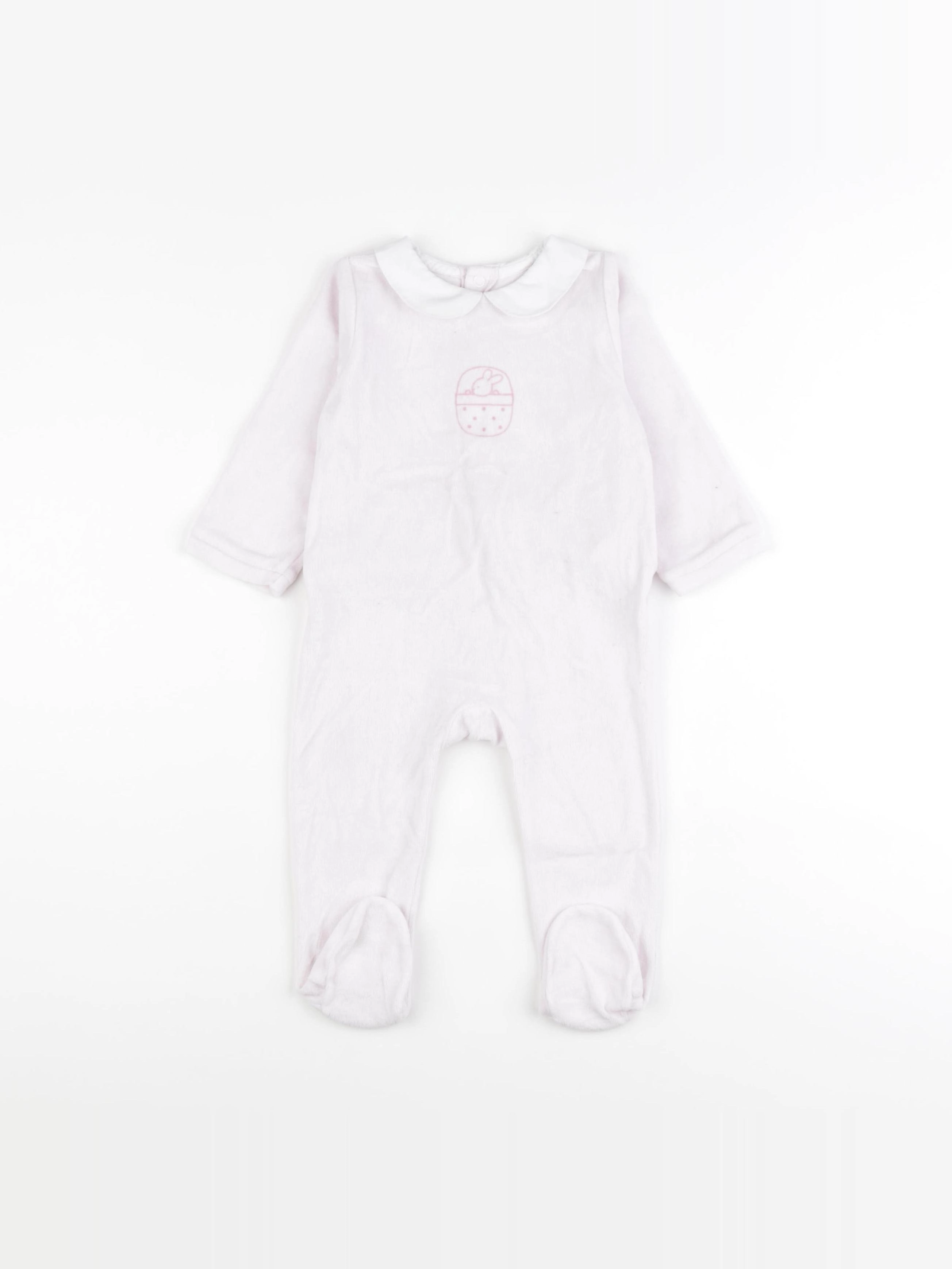 Jacadi - pyjama velours rose - 12 mois