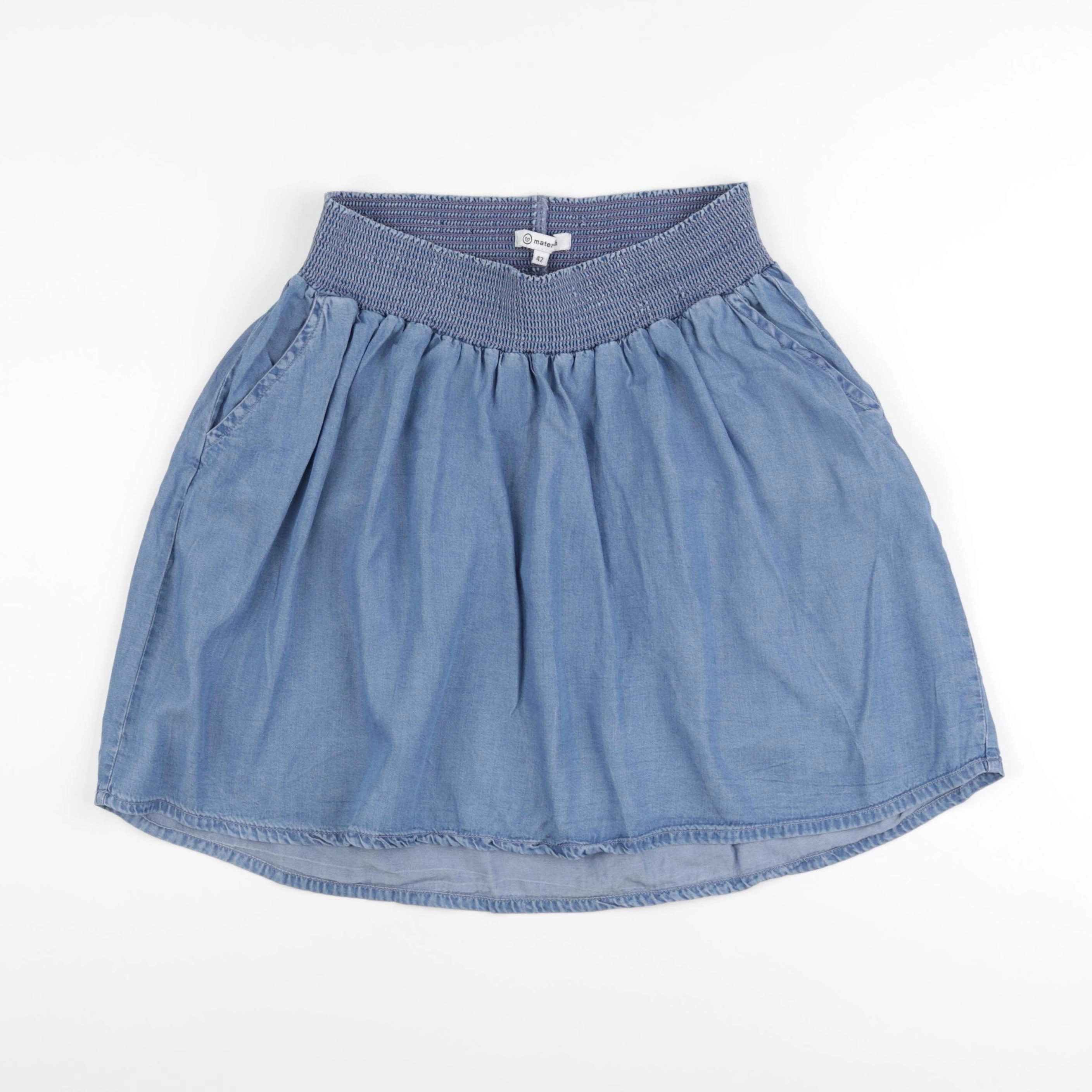 La Halle - jupe grossesse bleu - 42