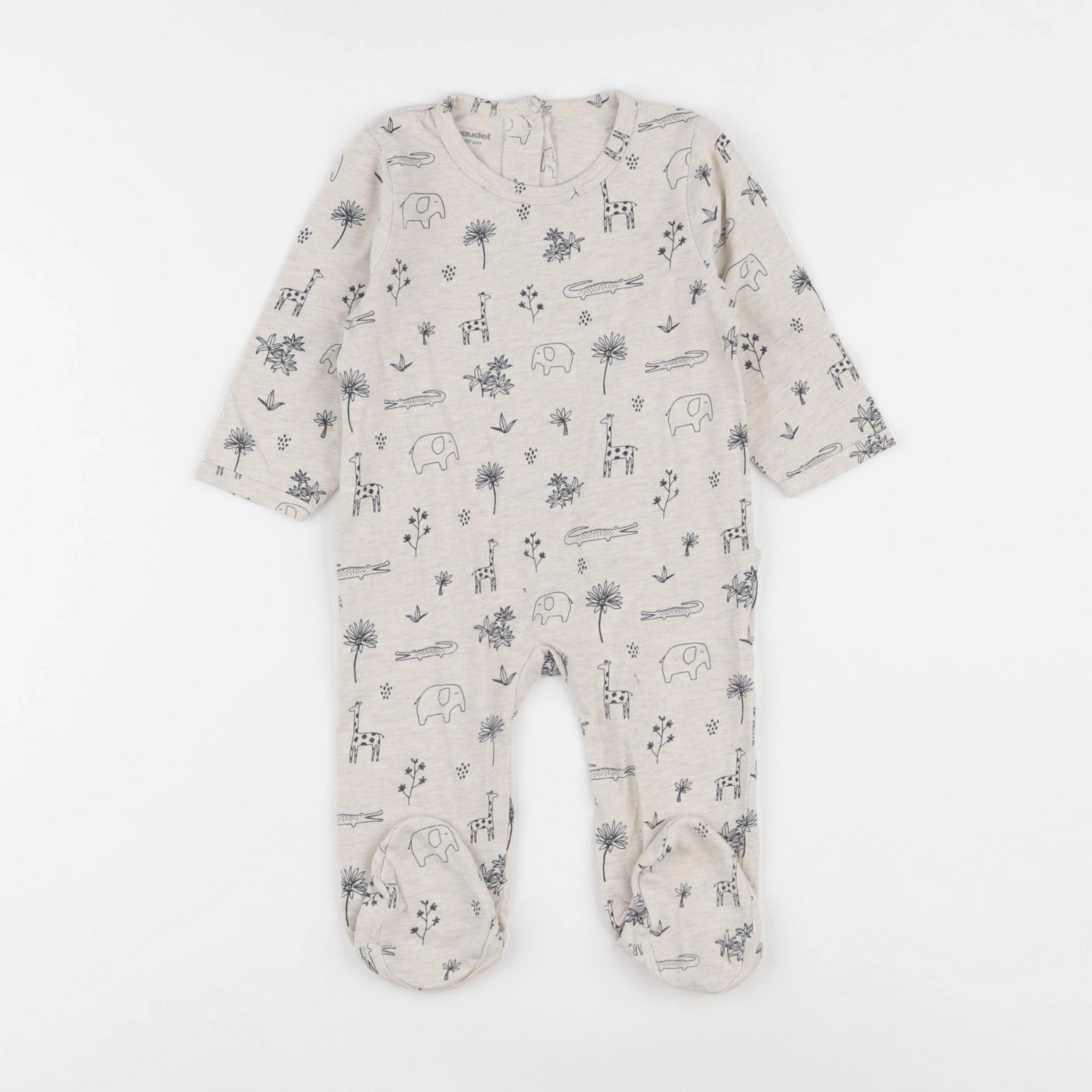 Vertbaudet - pyjama coton gris - 6 mois