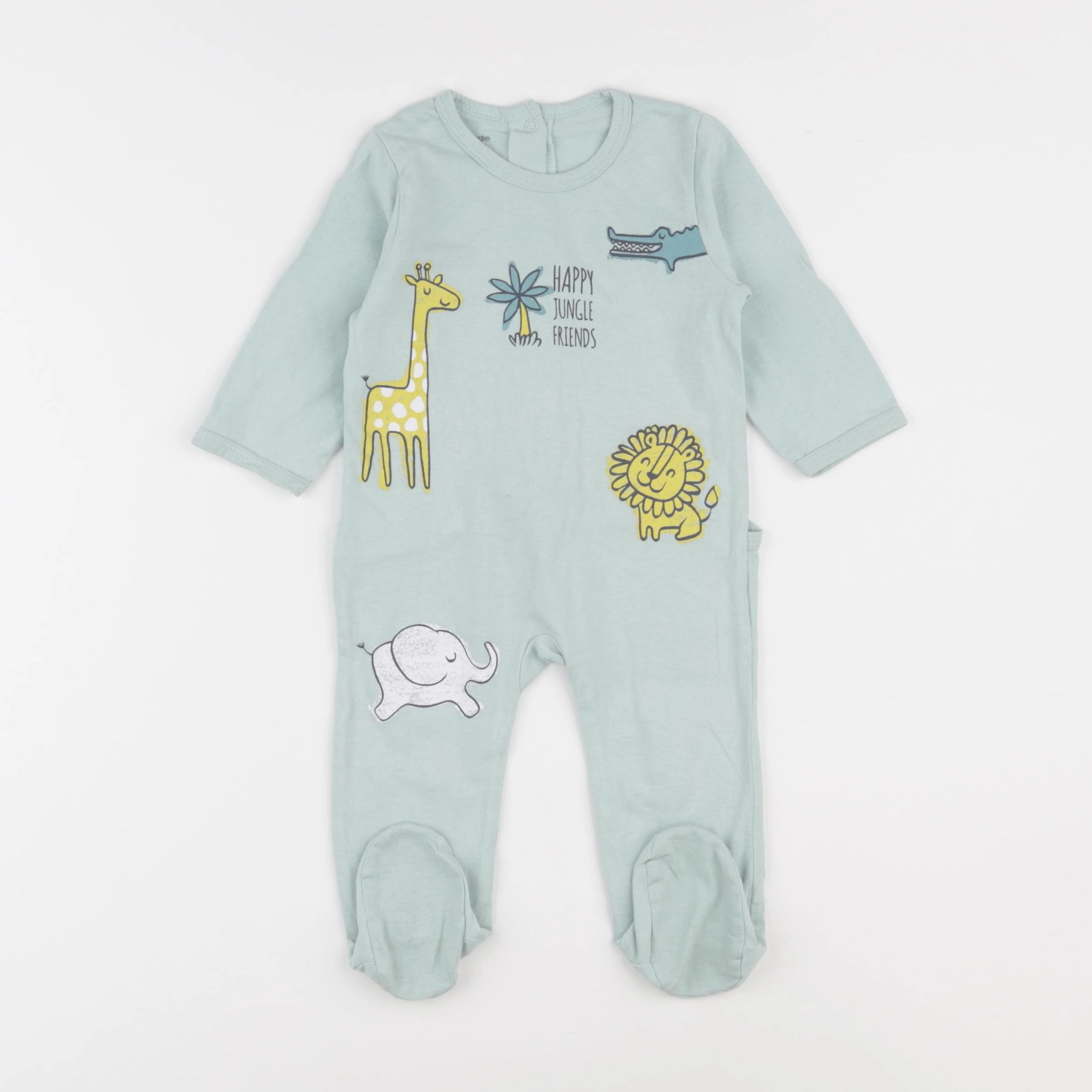 Vertbaudet - pyjama coton vert - 6 mois