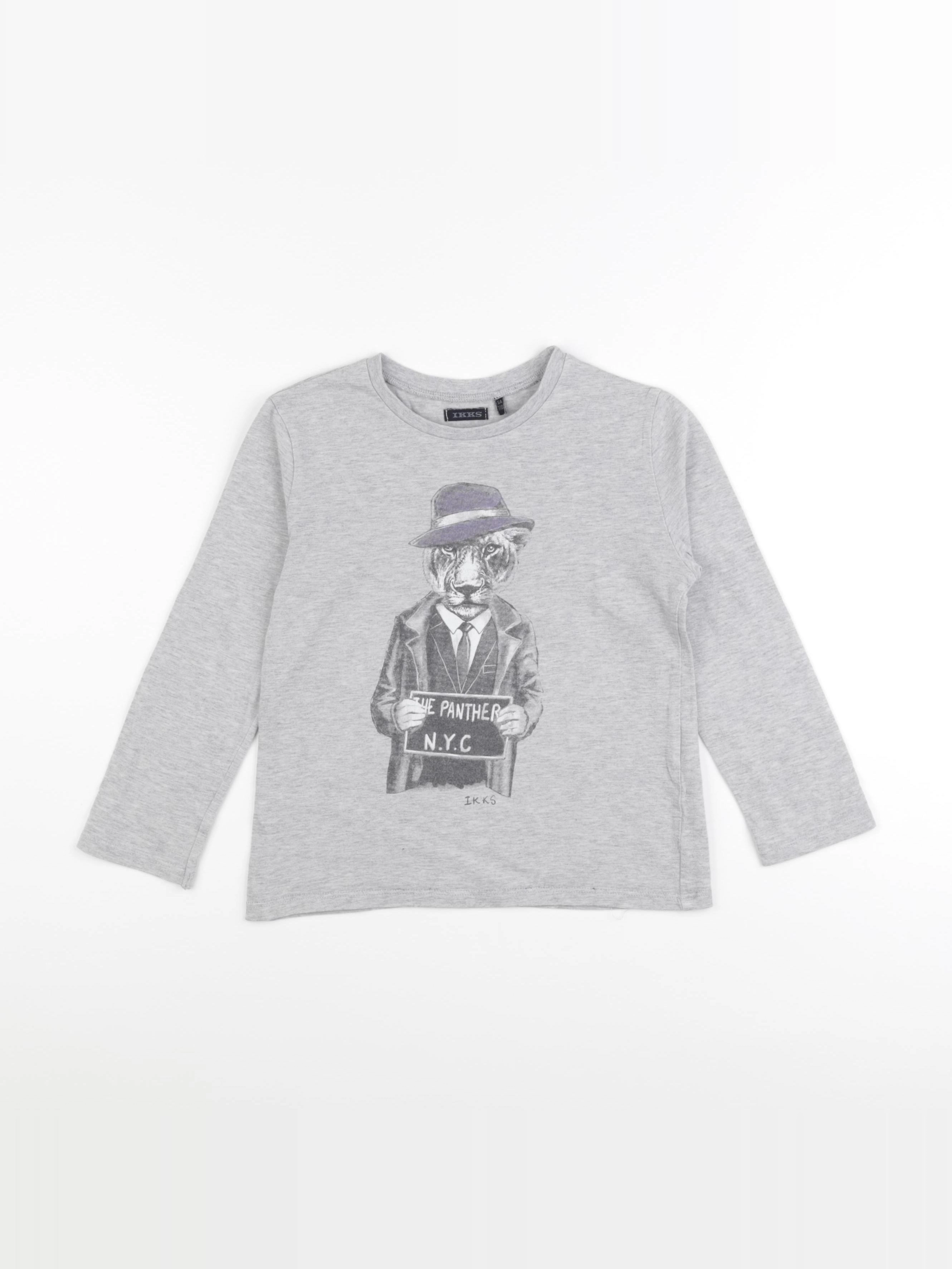IKKS - tee-shirt gris - 5 ans
