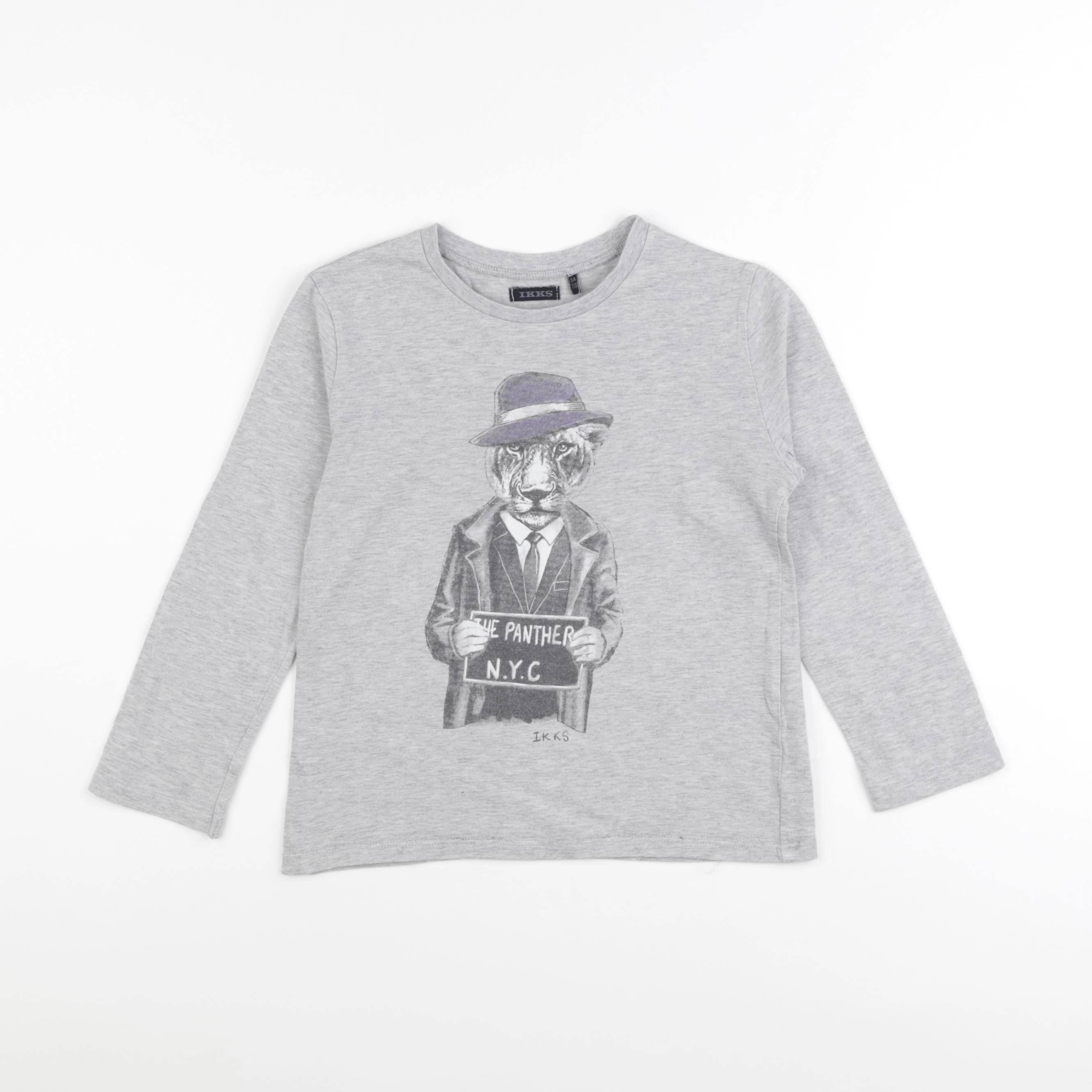 IKKS - tee-shirt gris - 5 ans