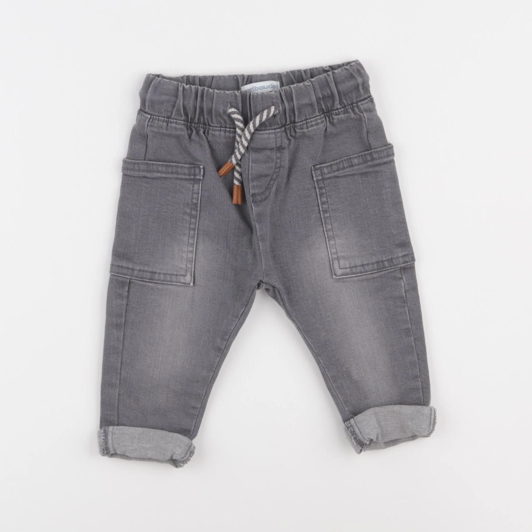 Vertbaudet - jean gris - 6 mois