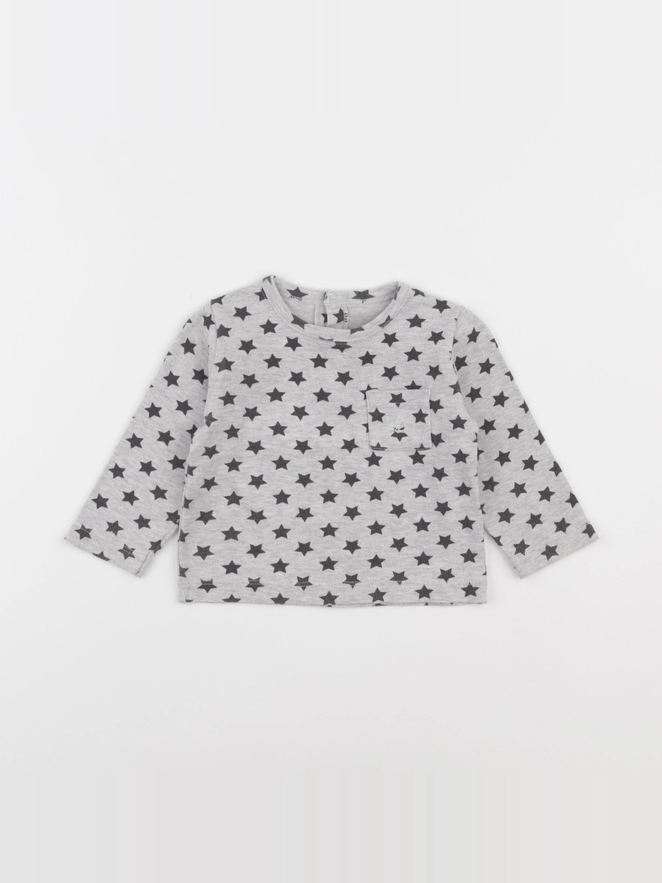 Petit Bateau - maillot de corps gris - 12 mois