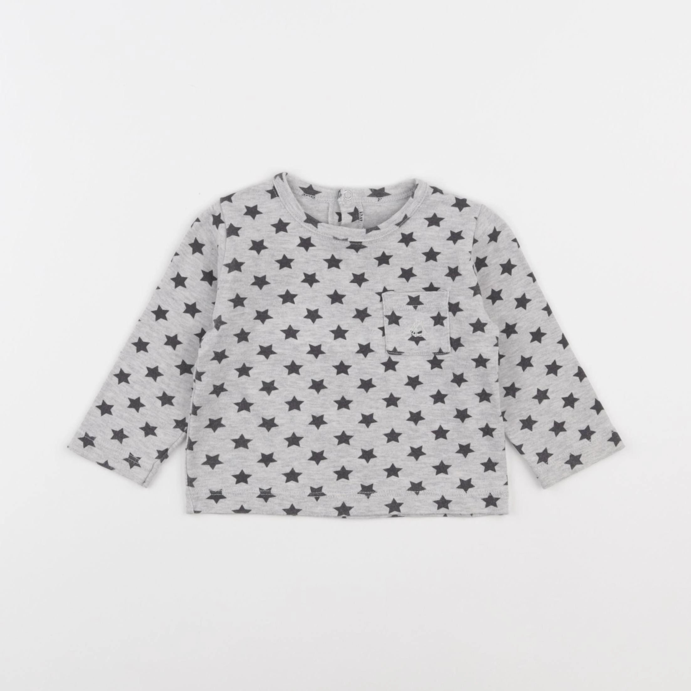 Petit Bateau - maillot de corps gris - 12 mois