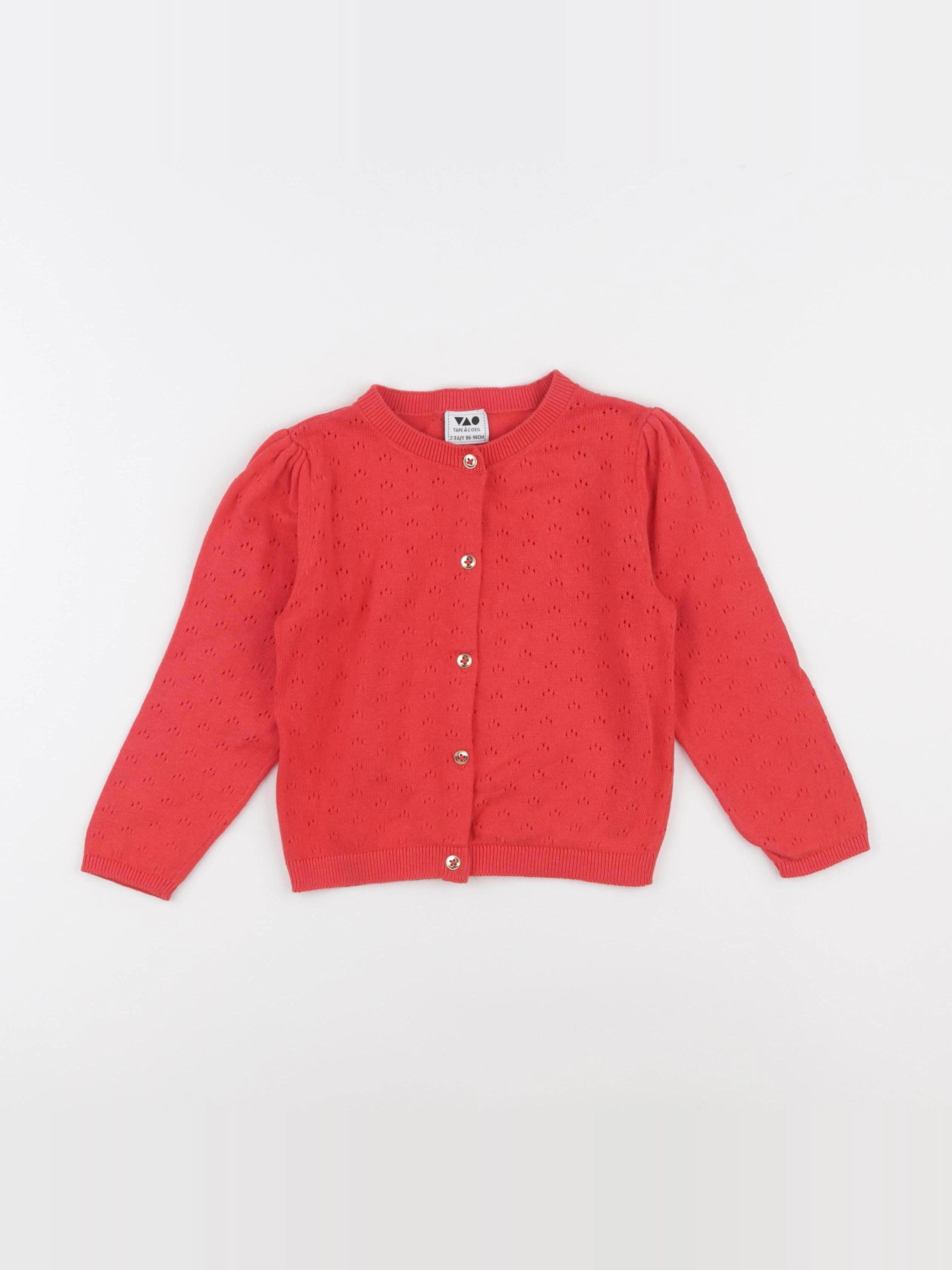Tape à l'oeil - gilet rouge - 2/3 ans