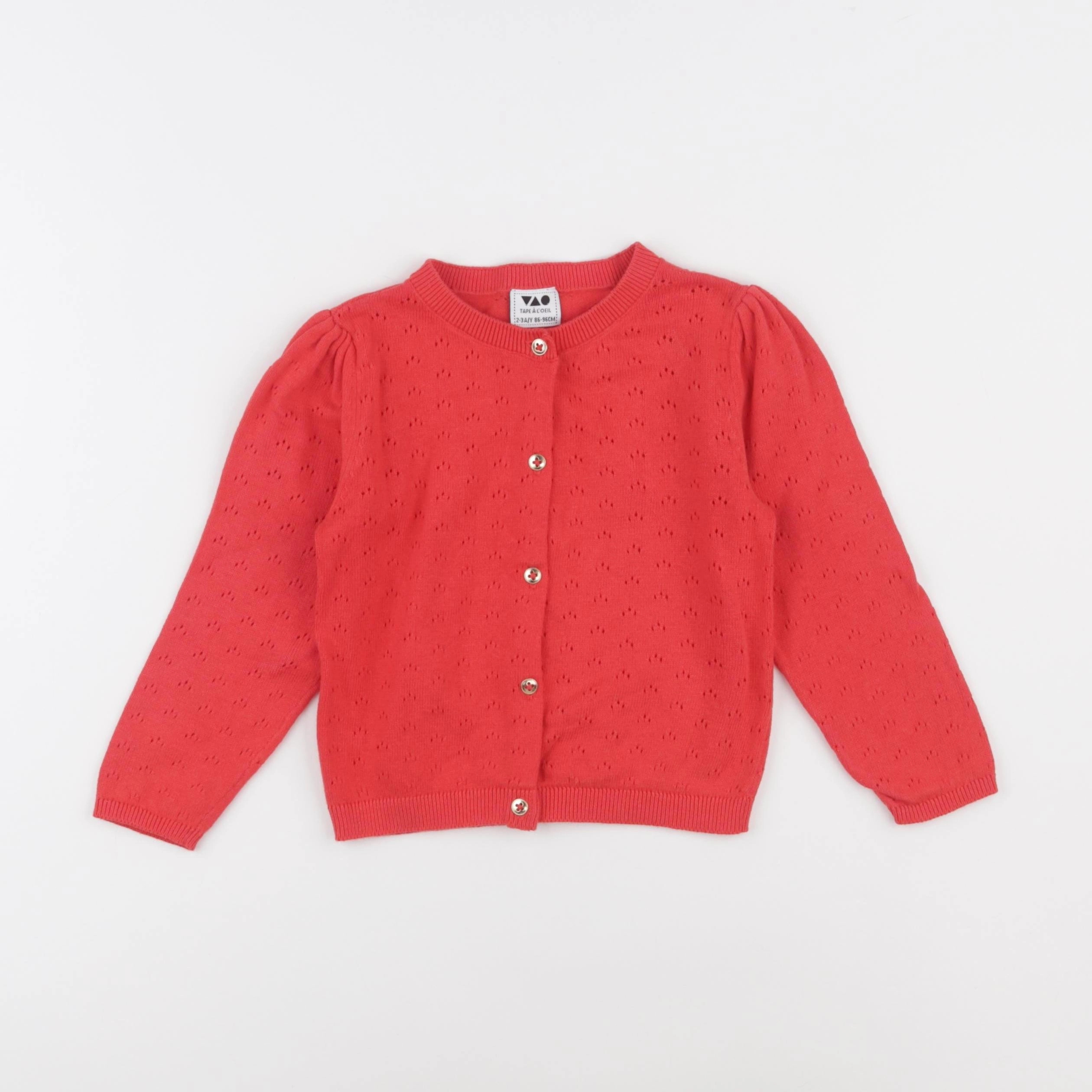Tape à l'oeil - gilet rouge - 2/3 ans