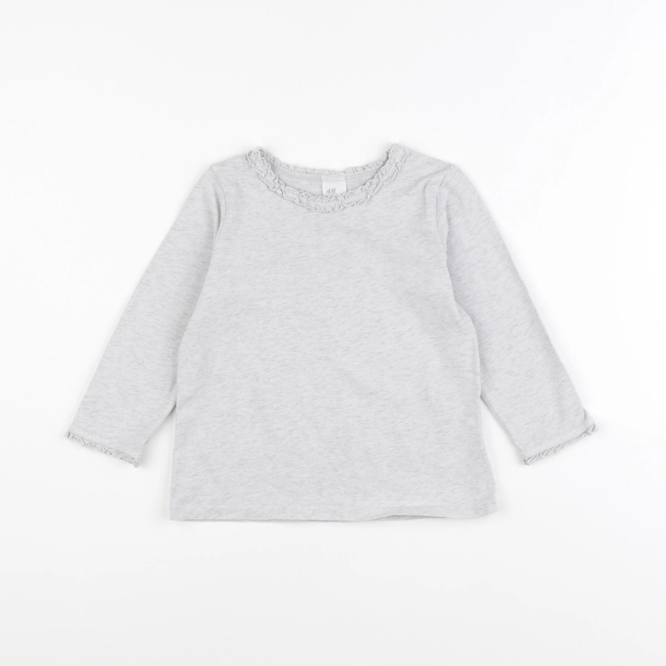 H&M - tee-shirt gris - 12/18 mois