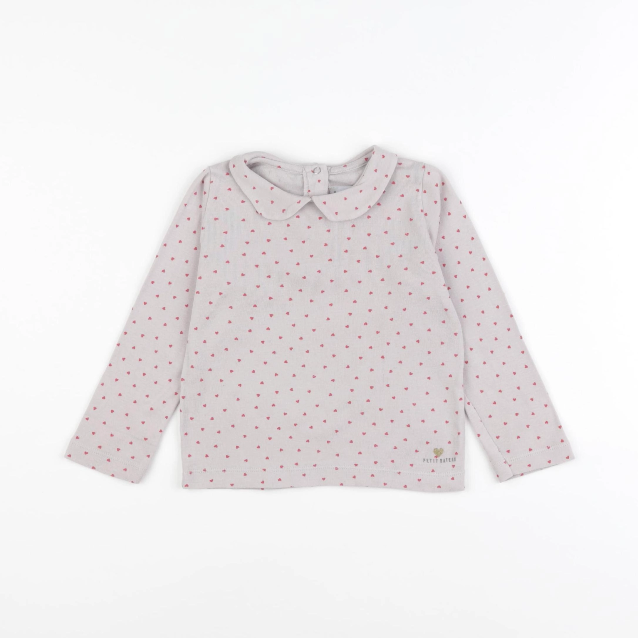 Petit Bateau - tee-shirt marron, rose - 24 mois