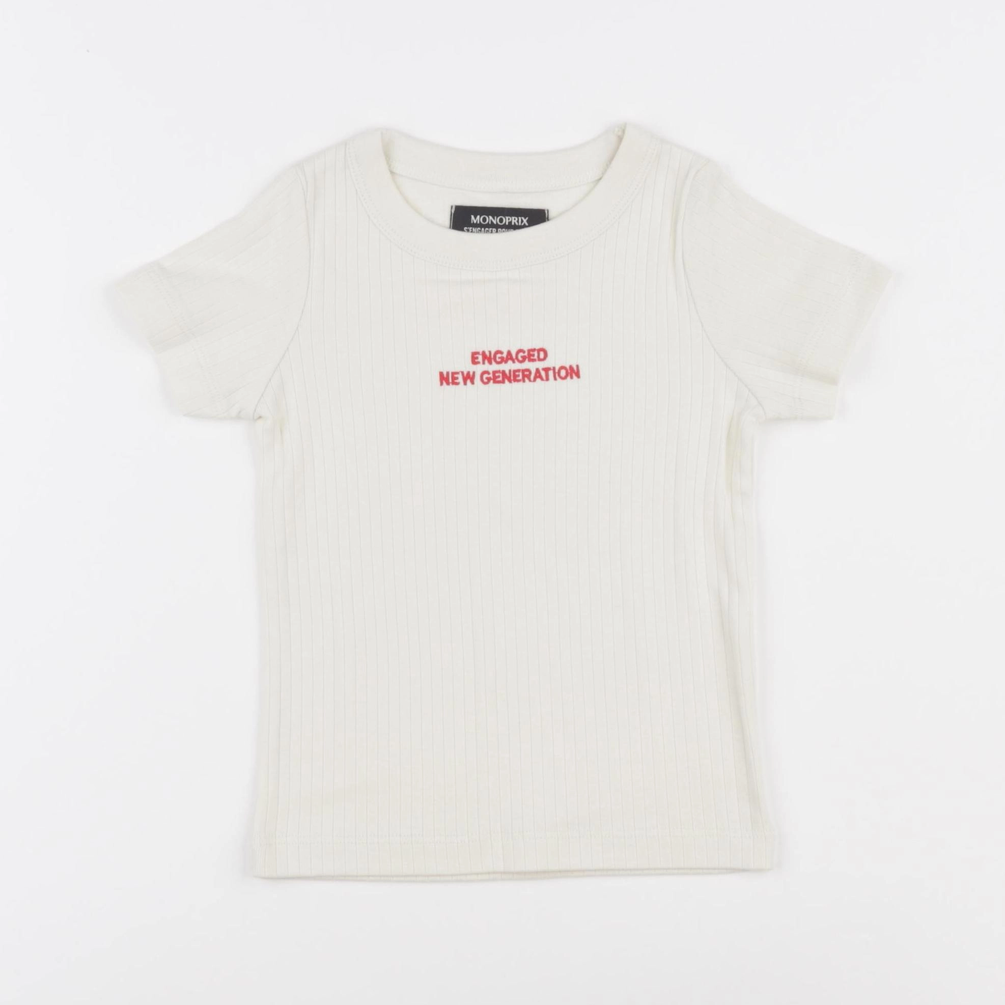 Monoprix - tee-shirt blanc - 3 ans