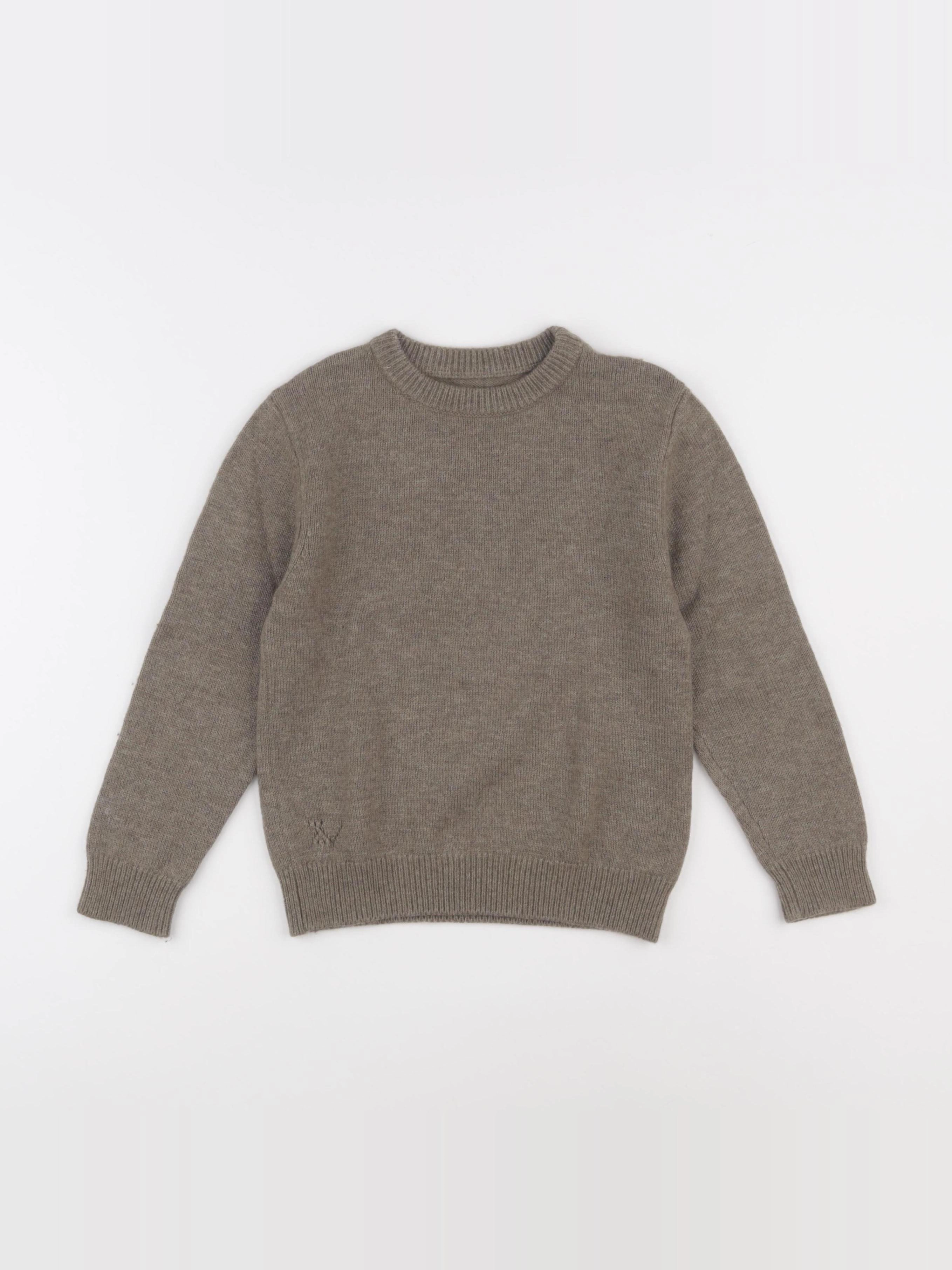 Zadig & Voltaire - pull imprimé au dos marron - 6 ans