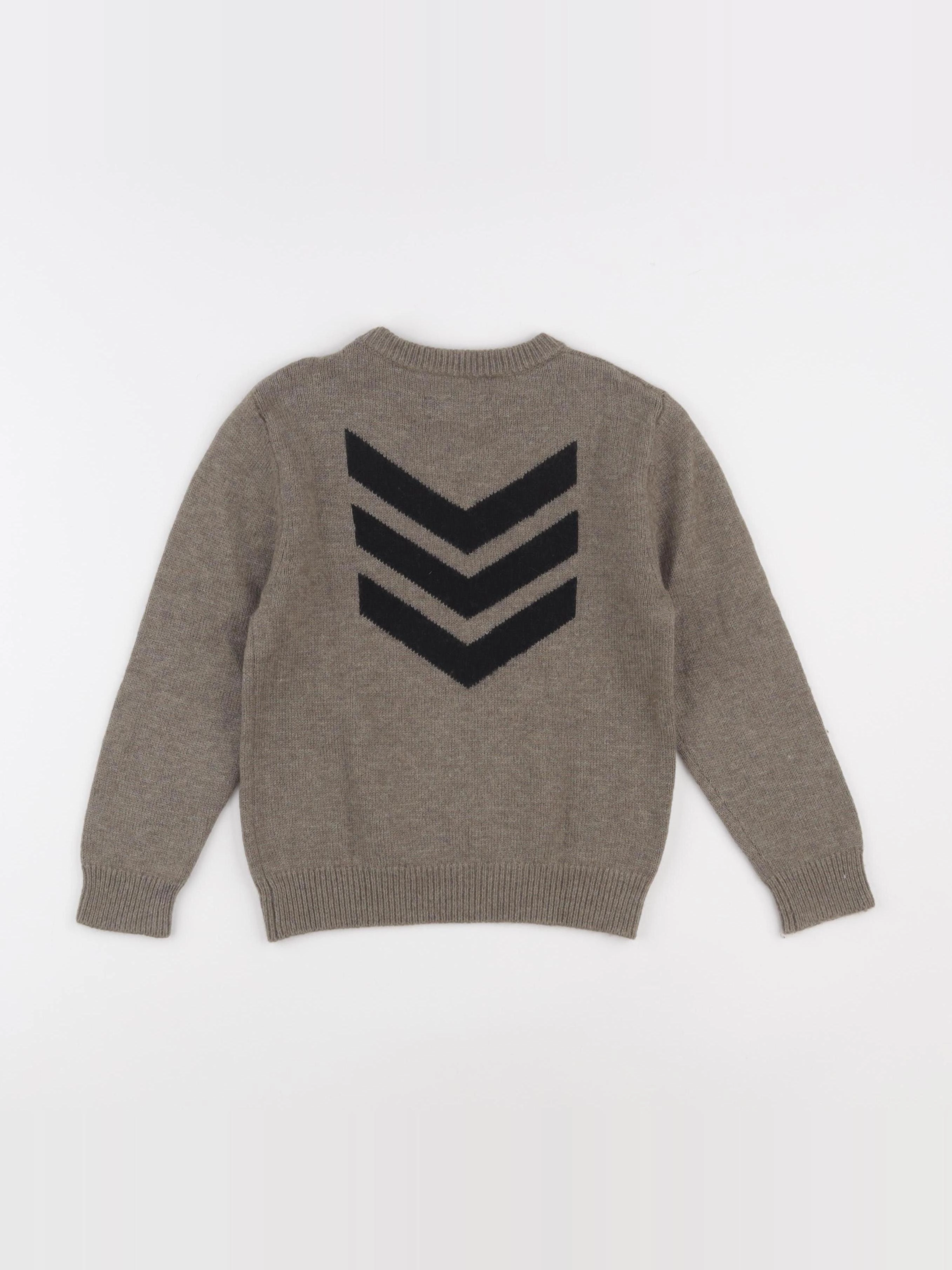 Zadig & Voltaire - pull imprimé au dos marron - 6 ans