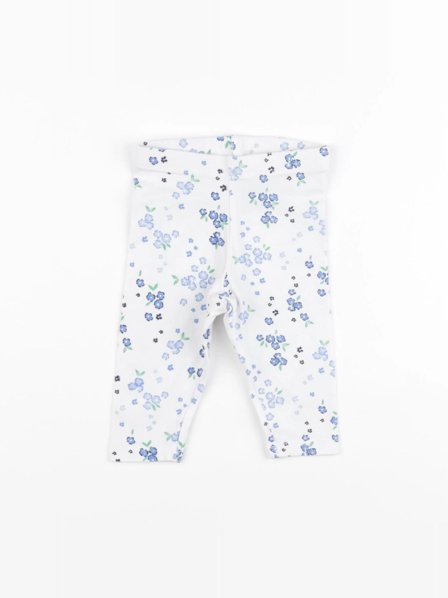 H&M - legging bleu, blanc - 1/3 mois