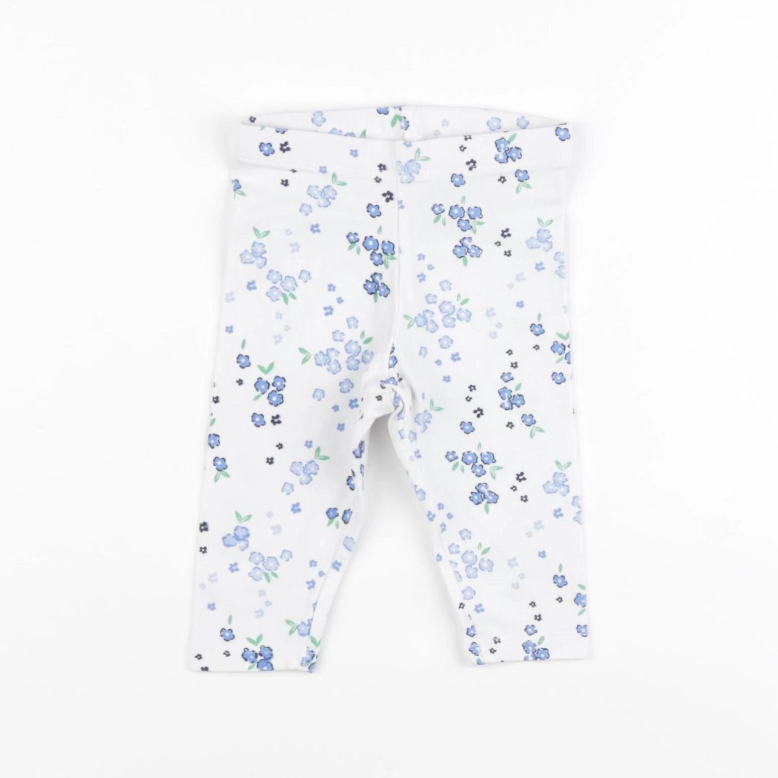 H&M - legging bleu, blanc - 1/3 mois