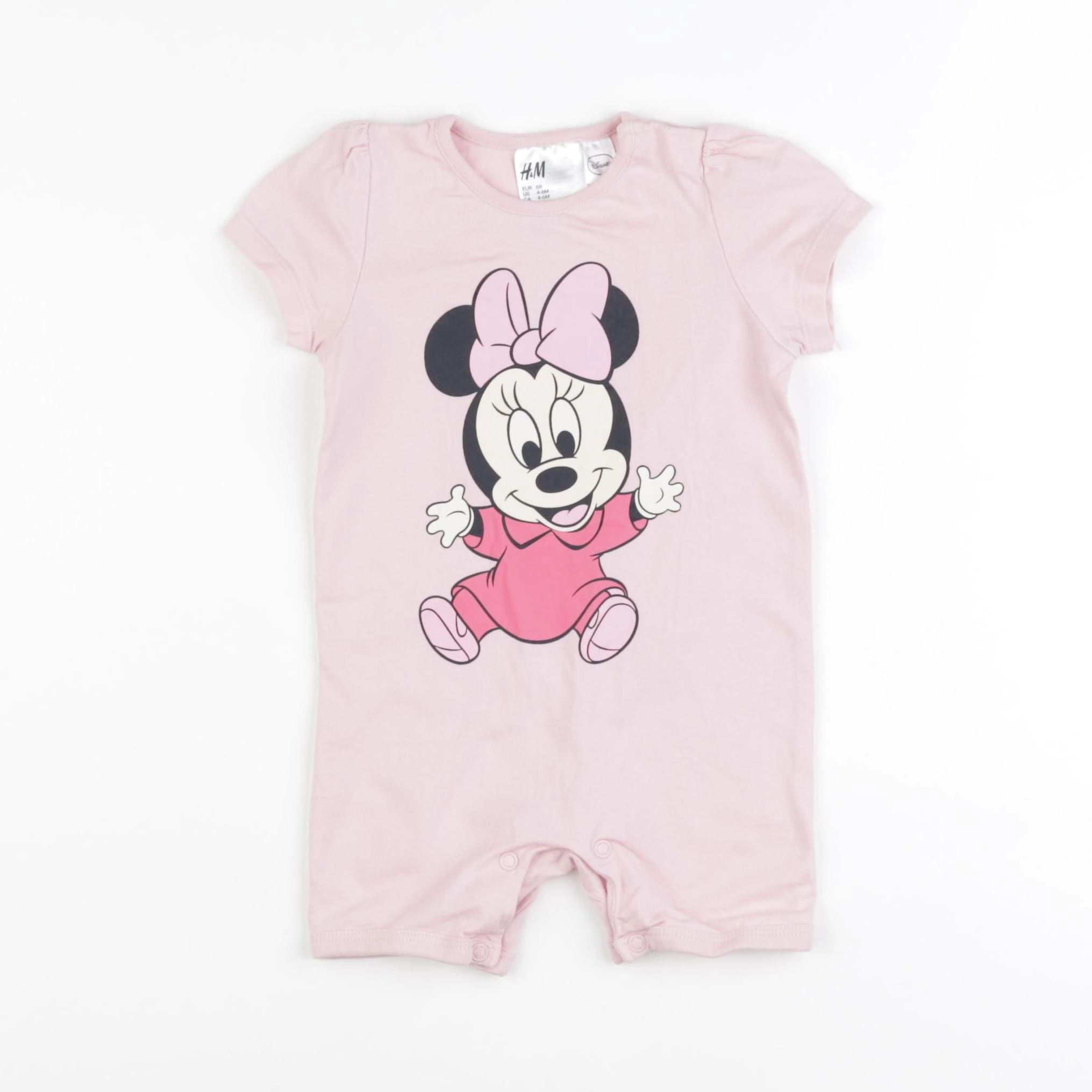 H&M - pyjama coton rose - 3/6 mois