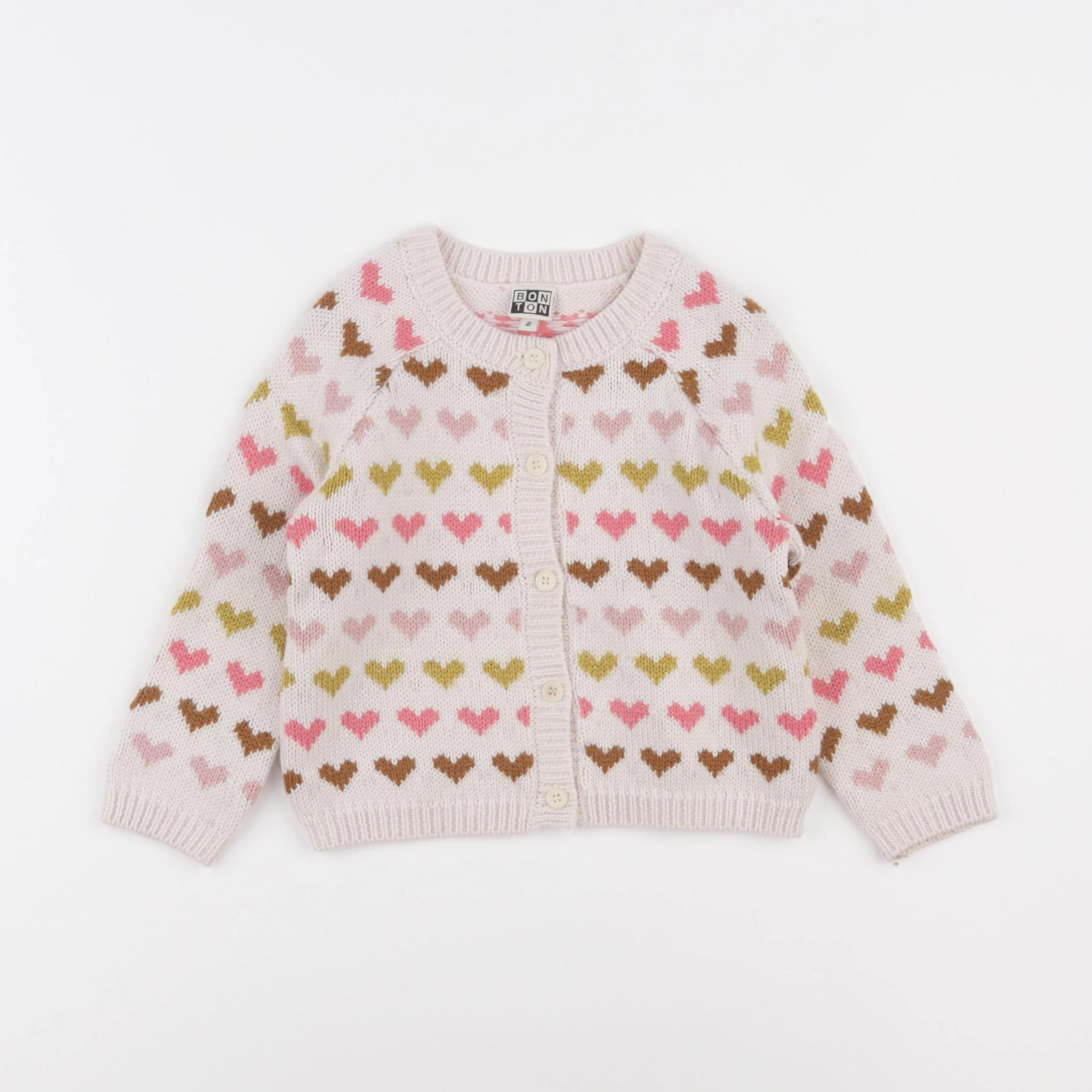 Bonton - gilet multicolore - 2 ans