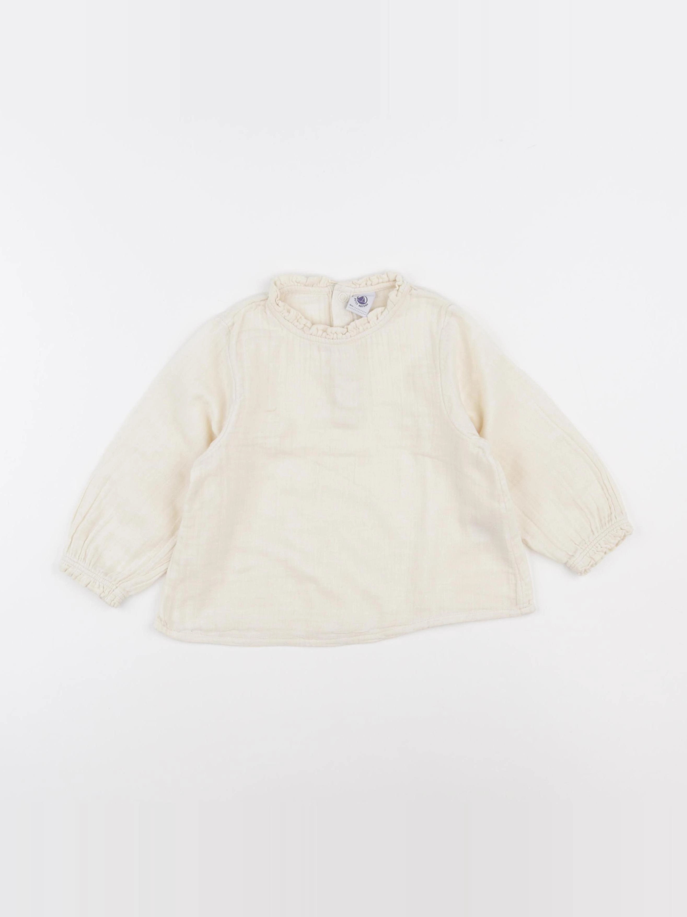Petit Bateau - blouse beige - 24 mois