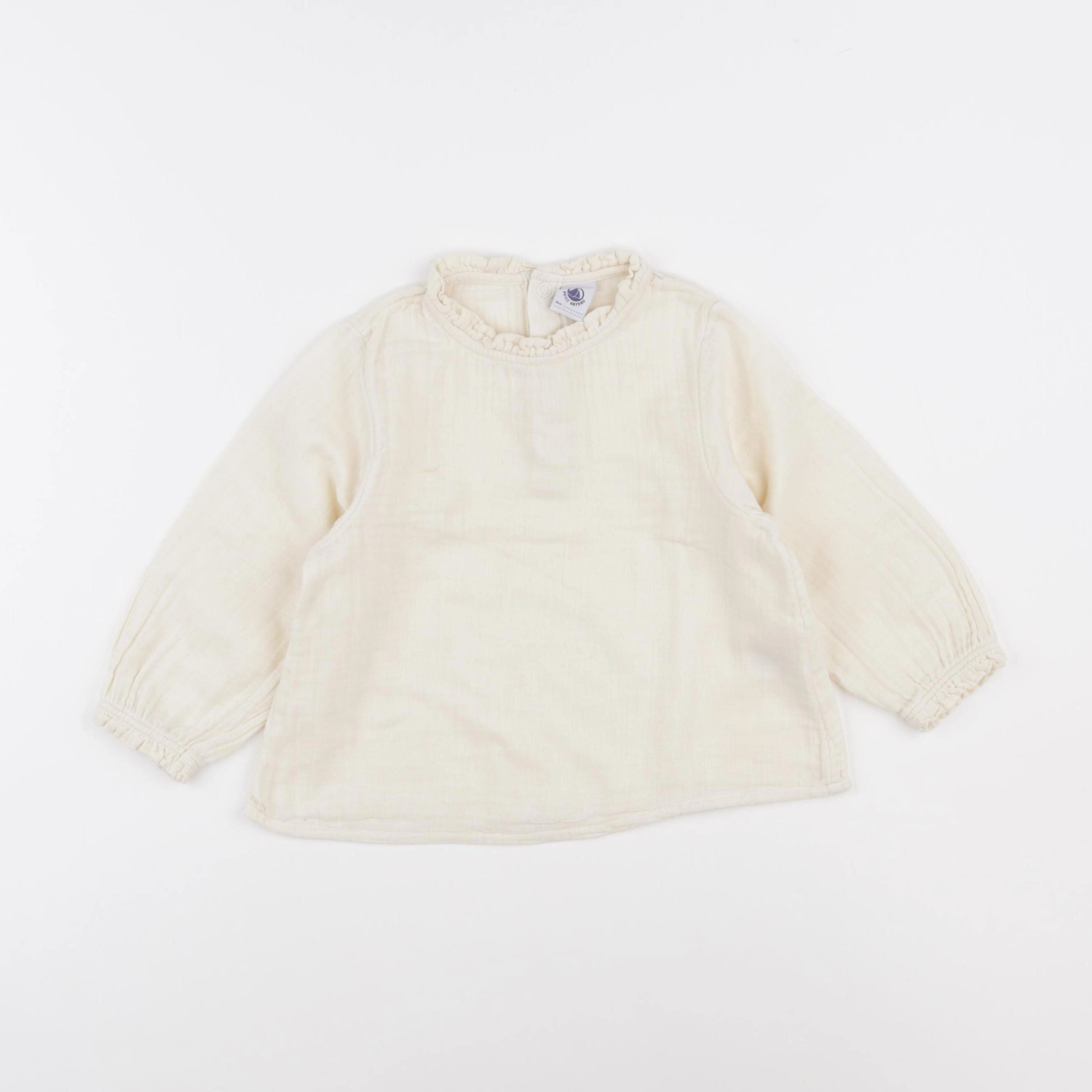 Petit Bateau - blouse beige - 24 mois