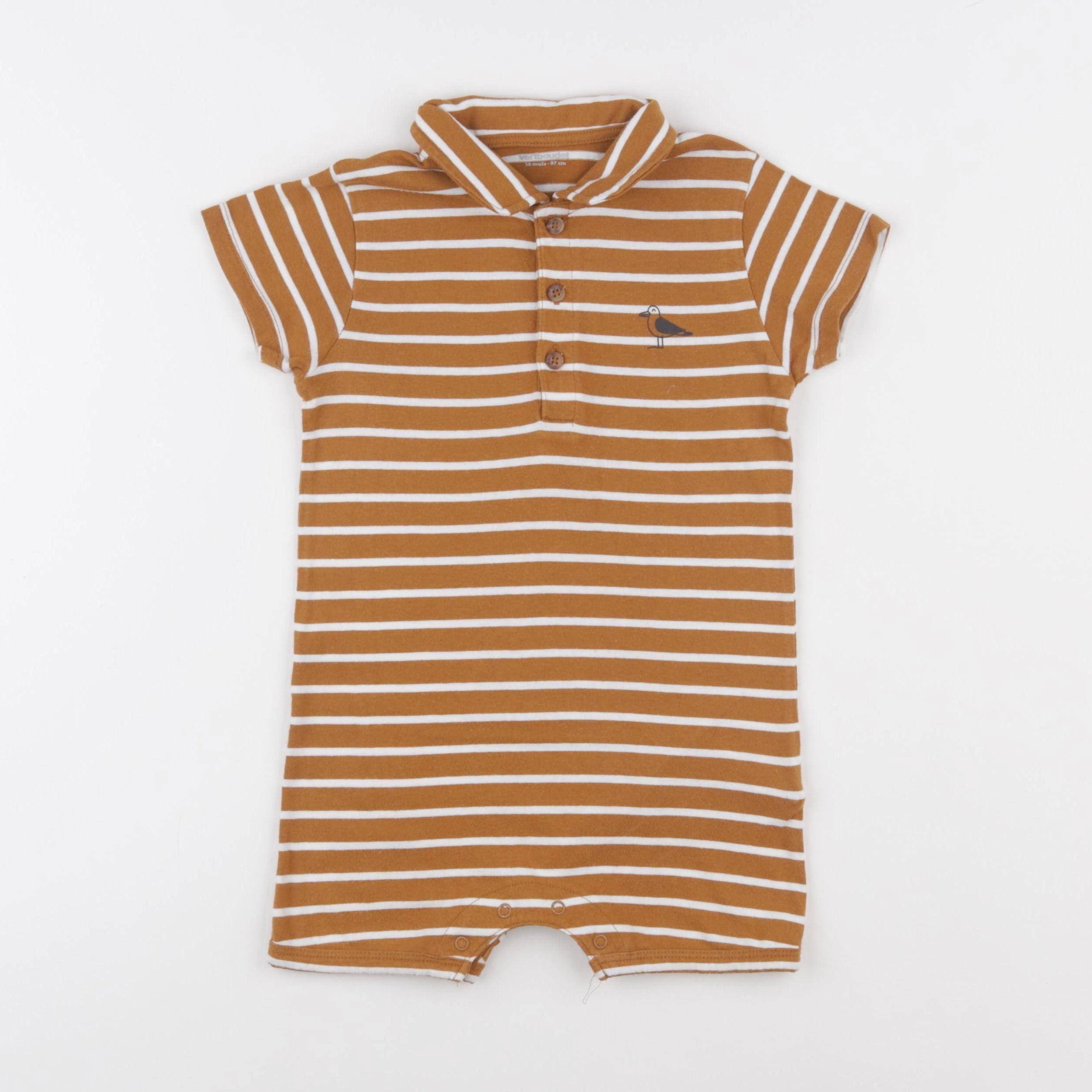 Vertbaudet - combinaison marron - 36 mois
