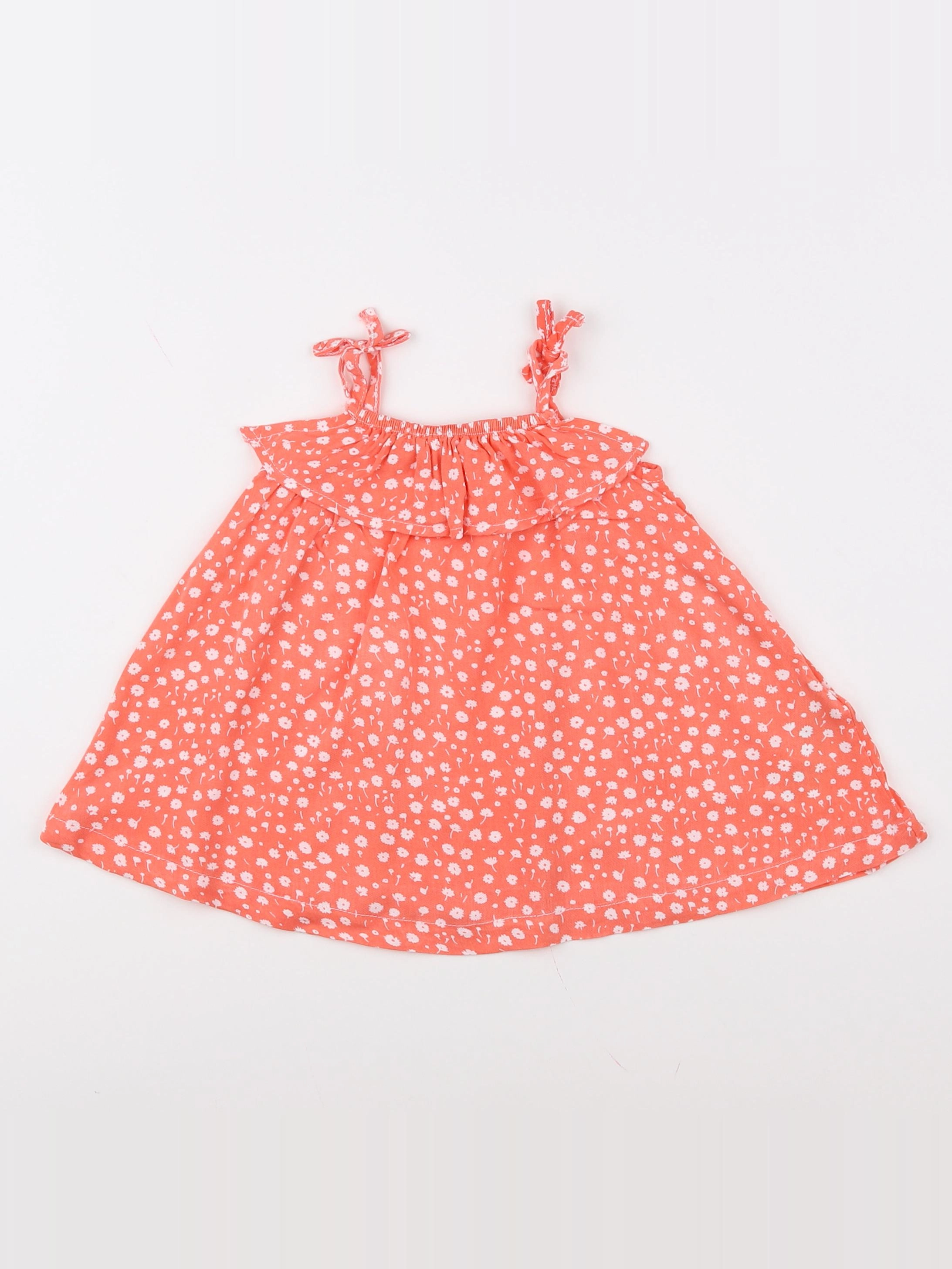 Vertbaudet - blouse blanc, rose - 6 mois