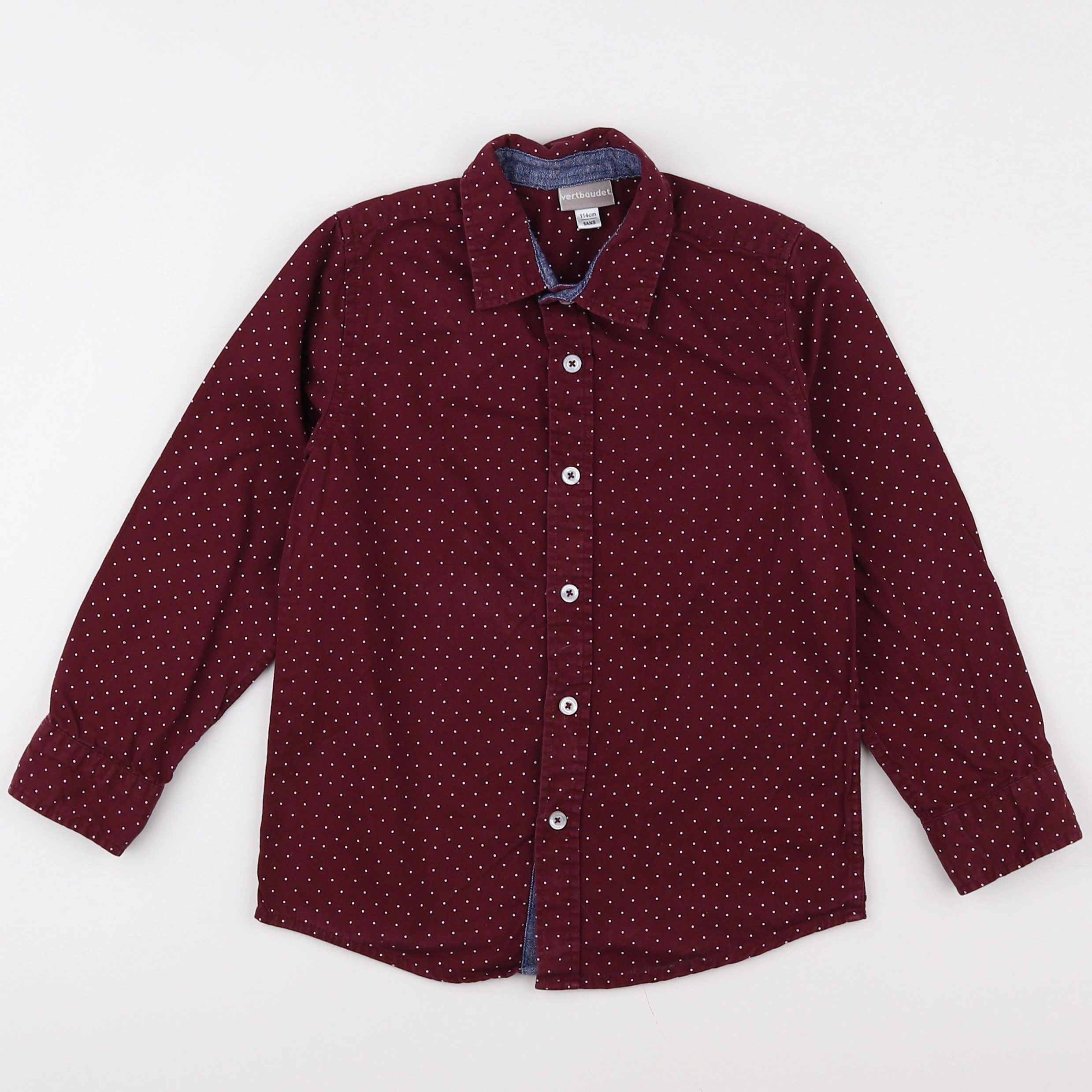 Vertbaudet - chemise violet - 6 ans