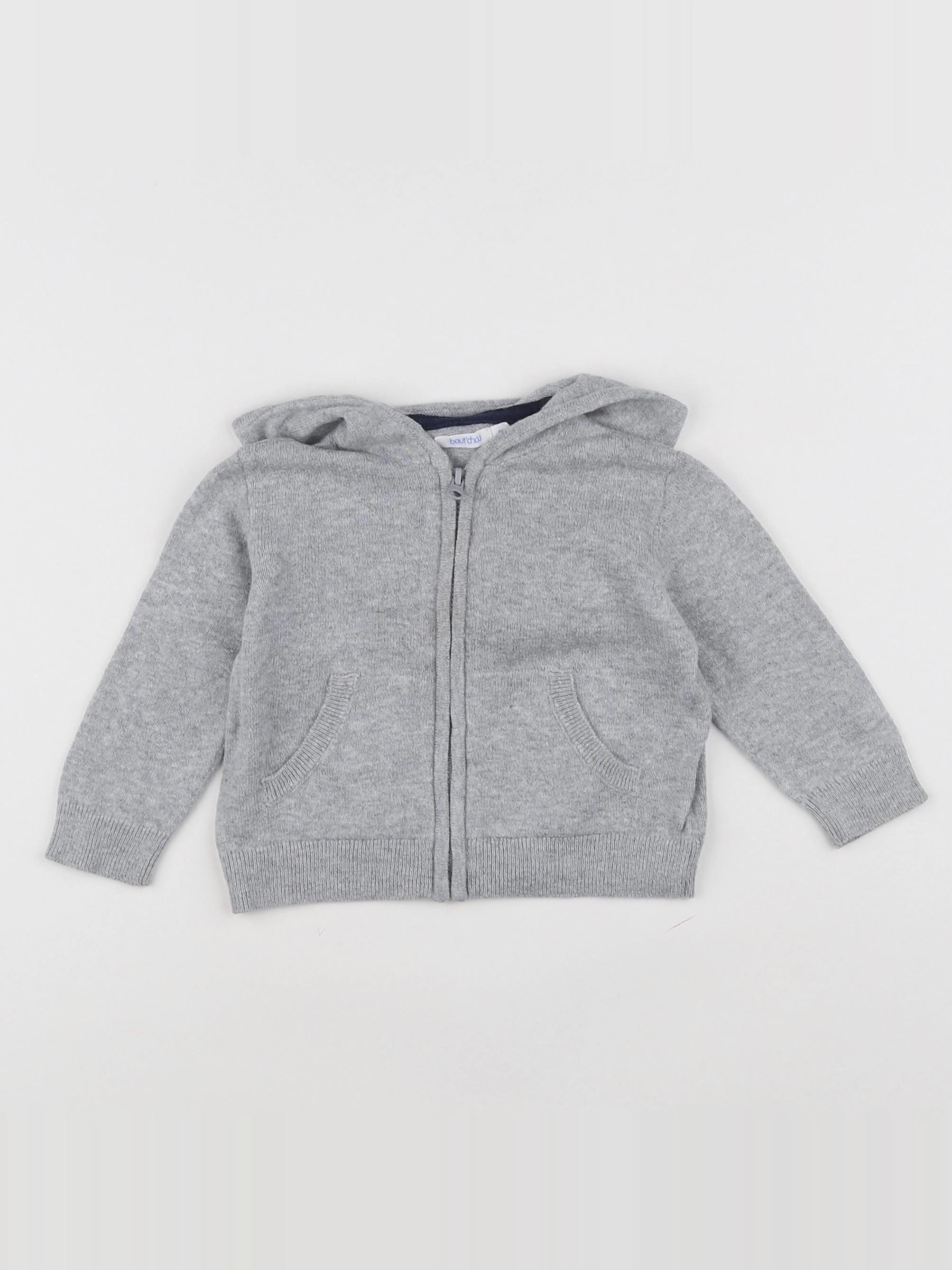 Boutchou - gilet Gris - 6 mois