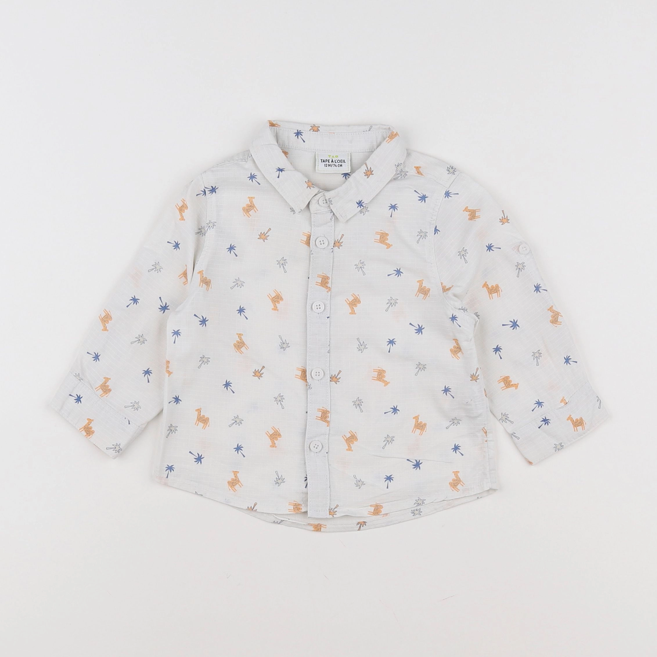 Tape à l'oeil - chemise blanc - 12 mois