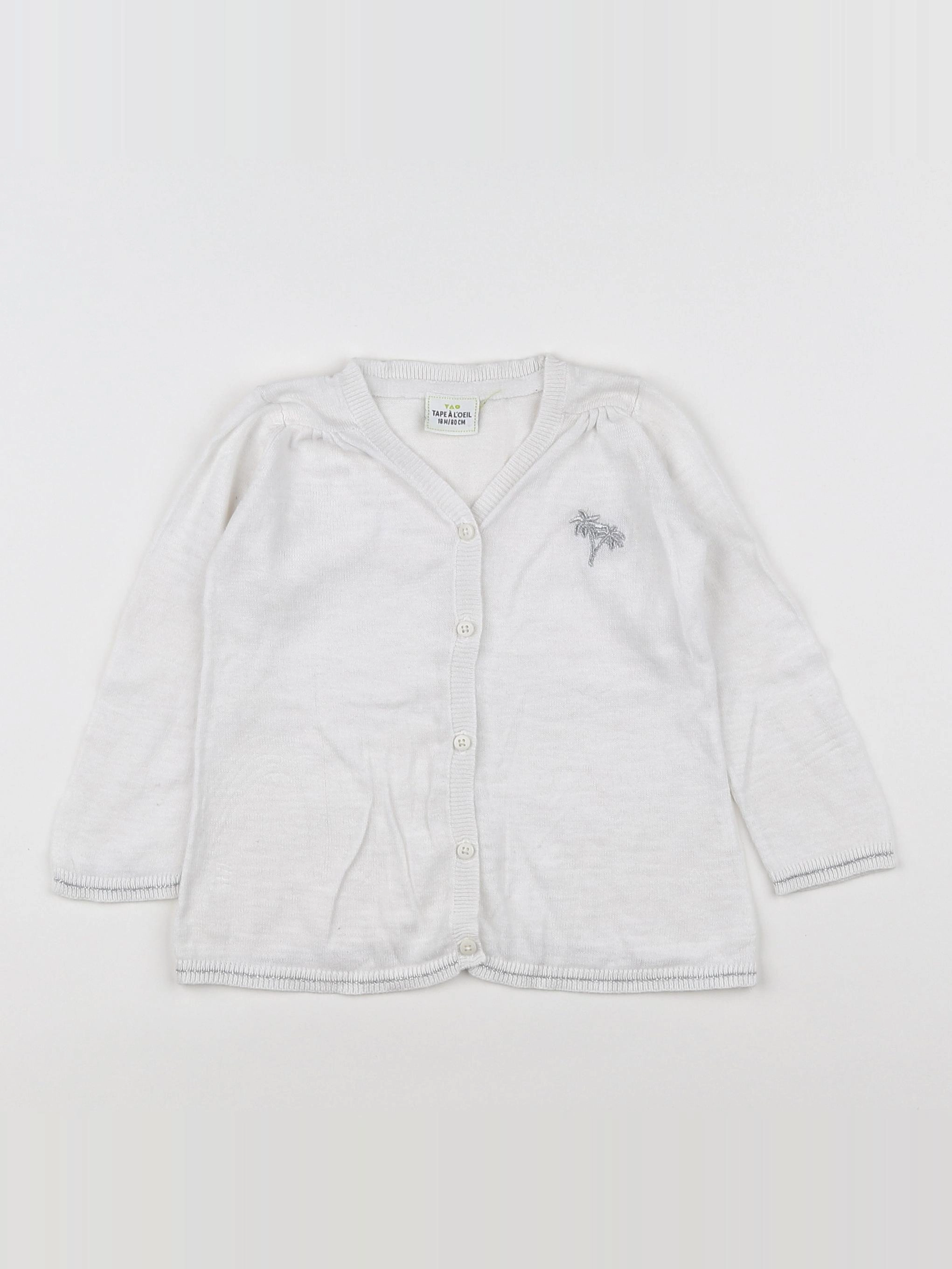 Tape à l'oeil - gilet blanc - 18 mois