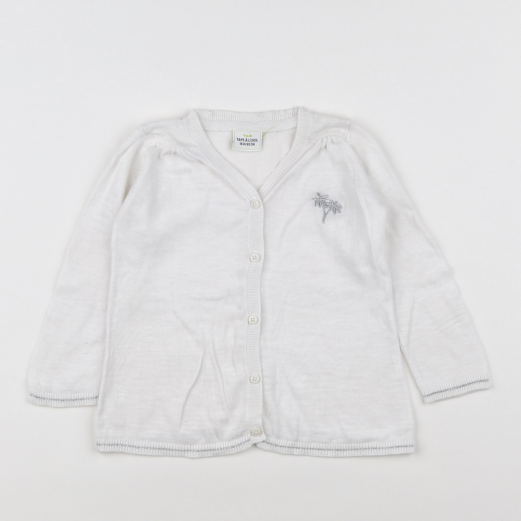 Tape à l'oeil - gilet blanc - 18 mois