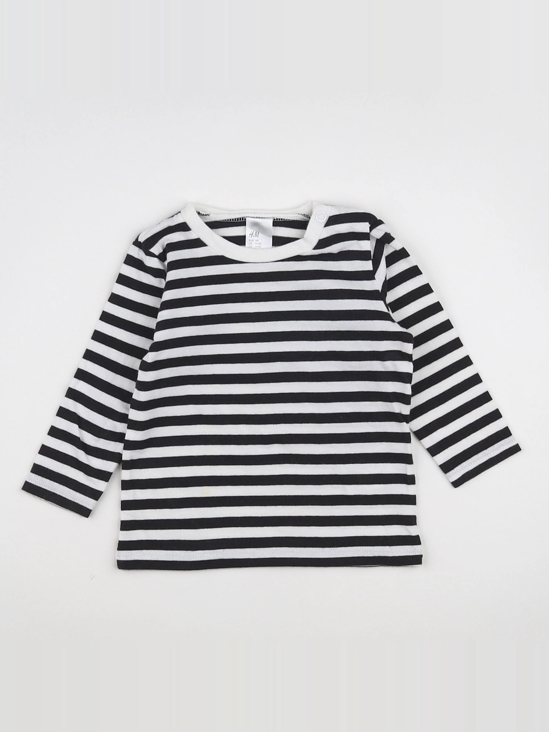 H&M - tee-shirt bleu - 3/6 mois