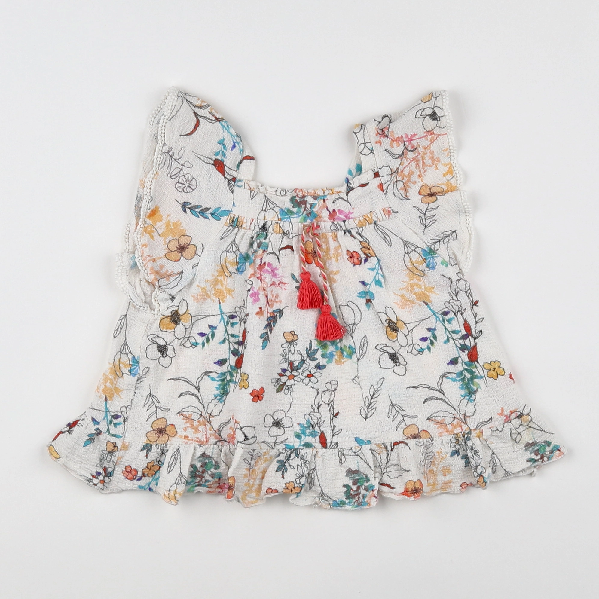 Zara - blouse blanc, multicolore - 9/12 mois