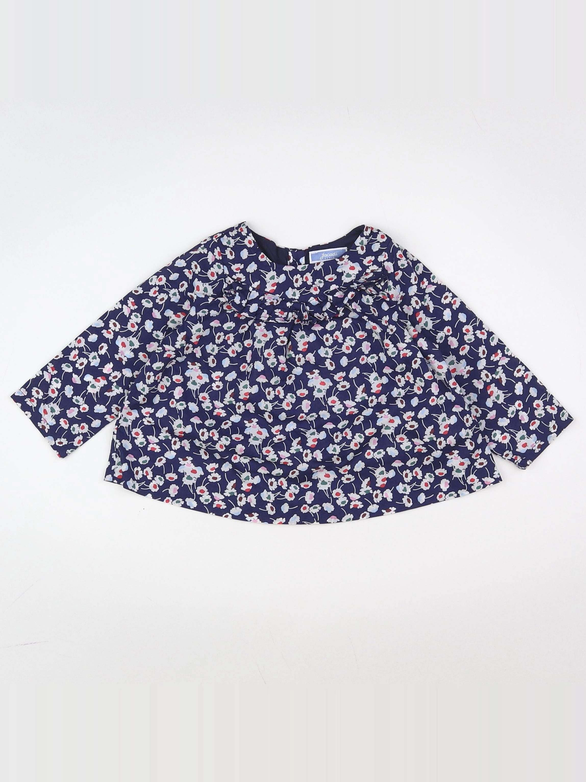 Jacadi - blouse bleu, blanc - 12 mois