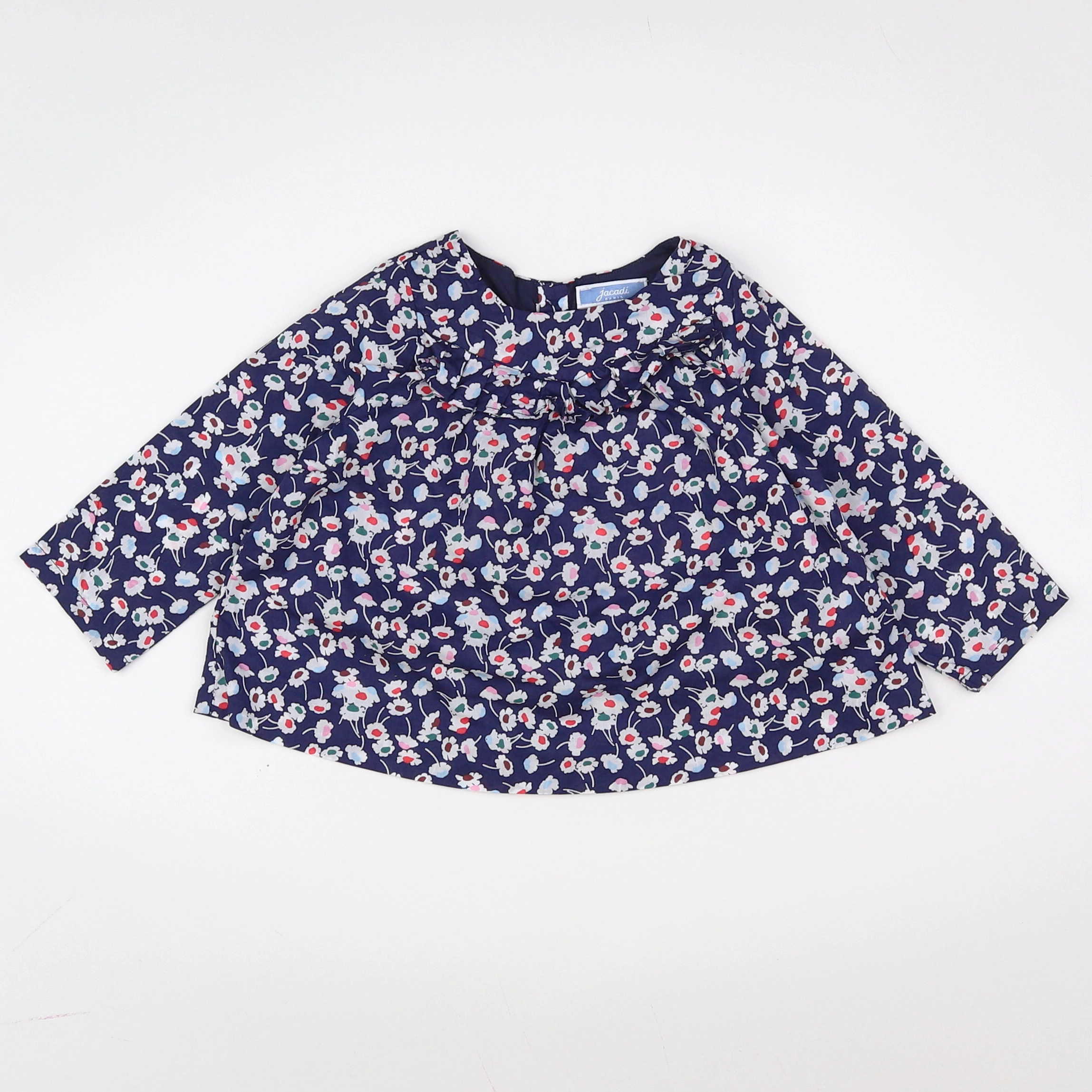 Jacadi - blouse bleu, blanc - 12 mois
