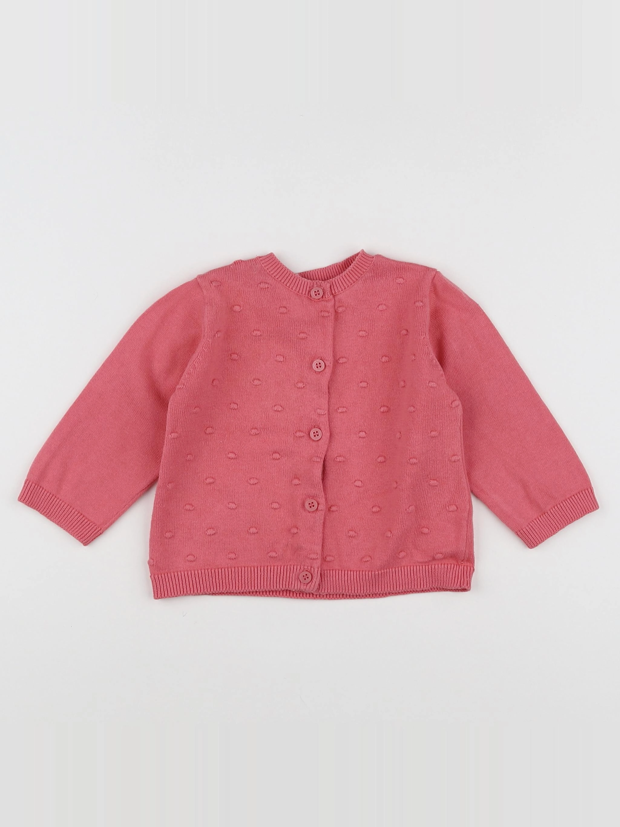 Cadet Rousselle - gilet rose - 6 mois