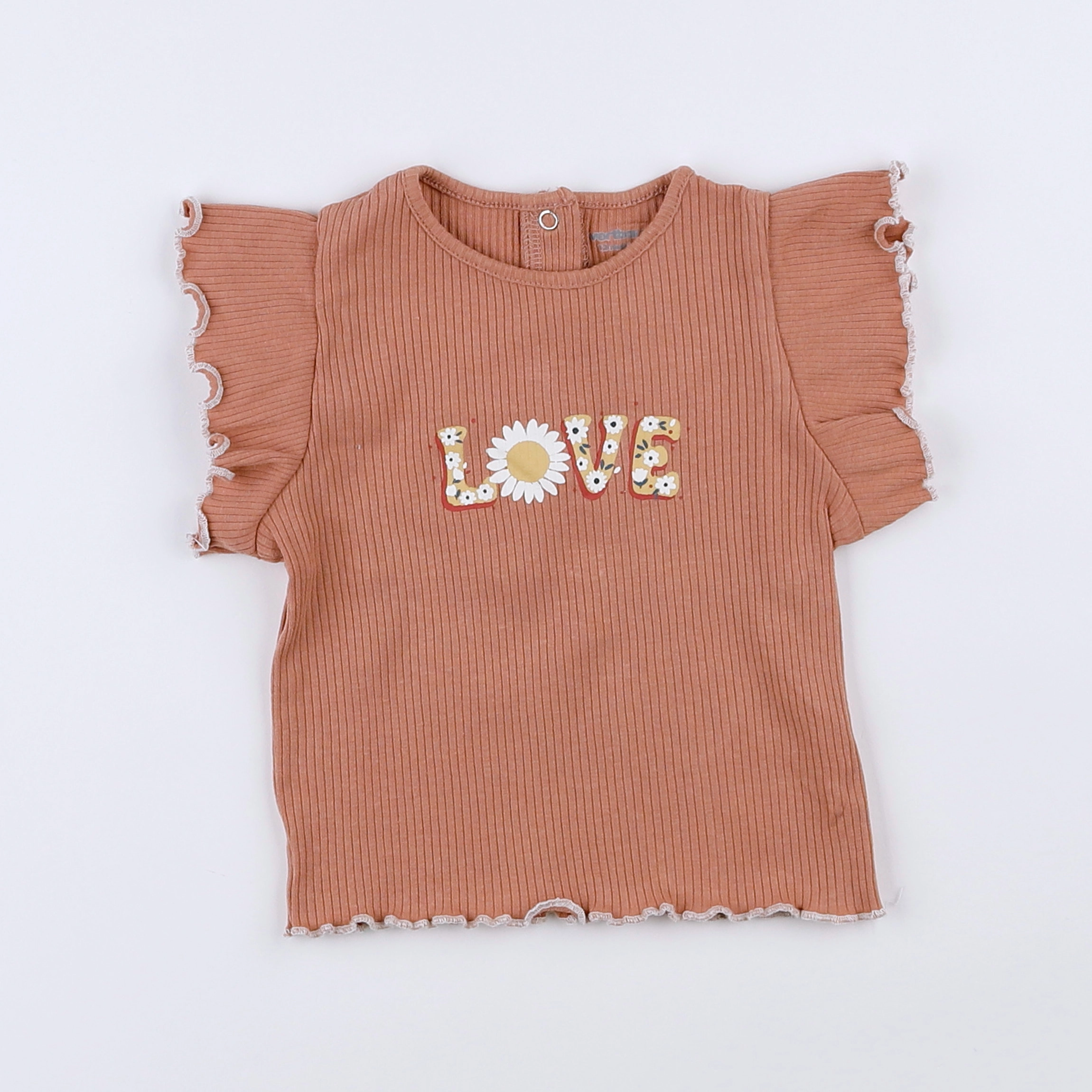 Vertbaudet - tee-shirt marron - 12 mois