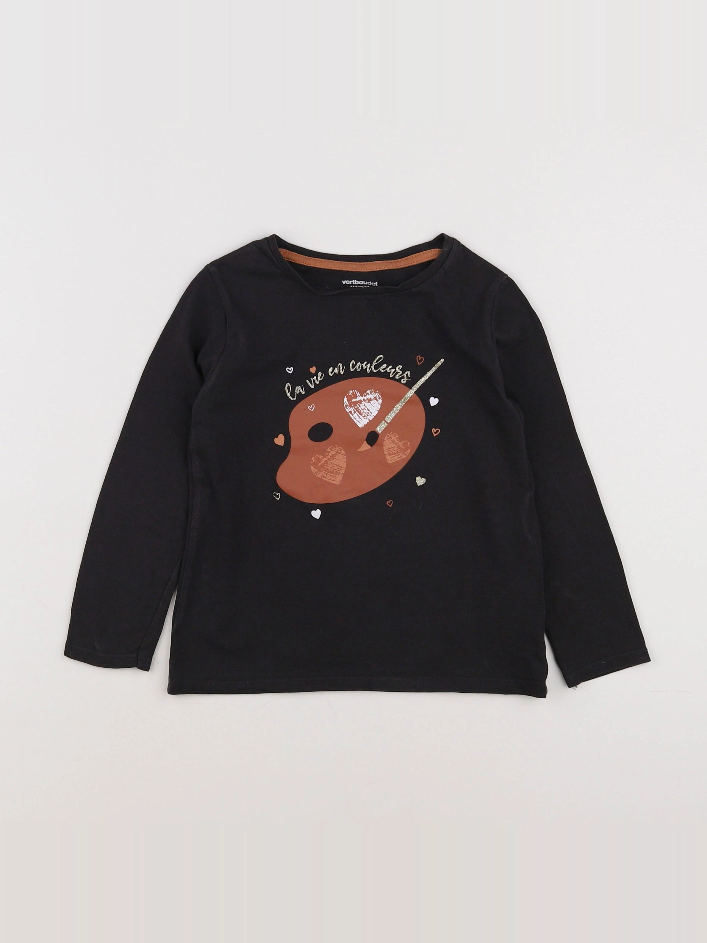 Vertbaudet - tee-shirt marron - 5 ans