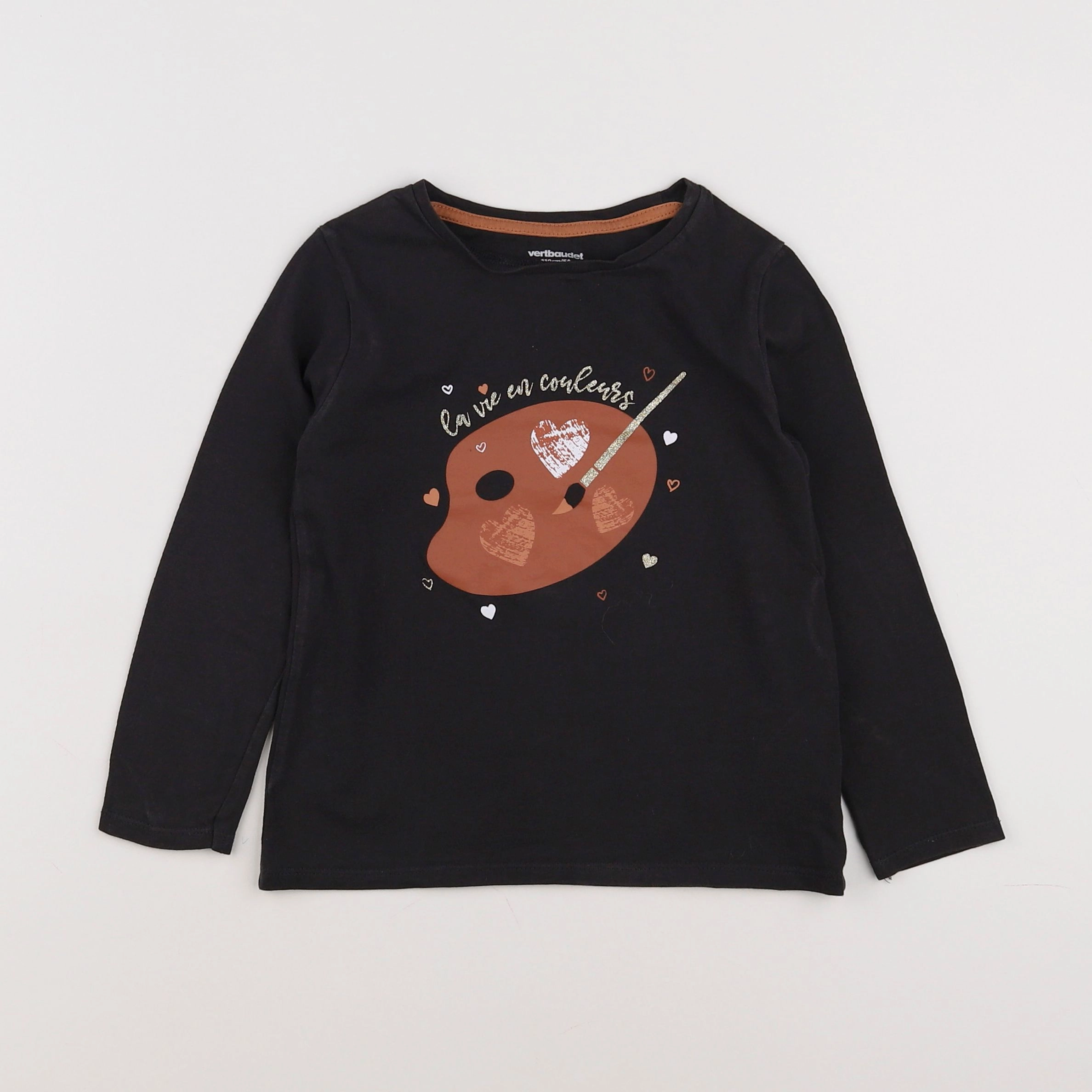 Vertbaudet - tee-shirt marron - 5 ans