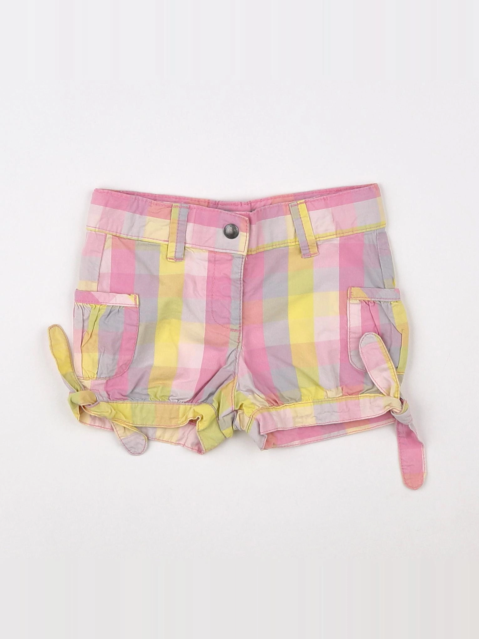 Vertbaudet - short rose, jaune - 9 mois