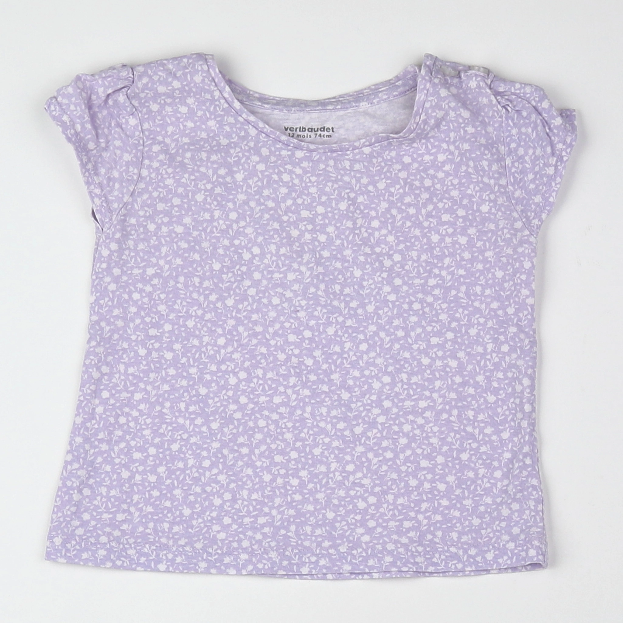 Vertbaudet - tee-shirt violet - 12 mois