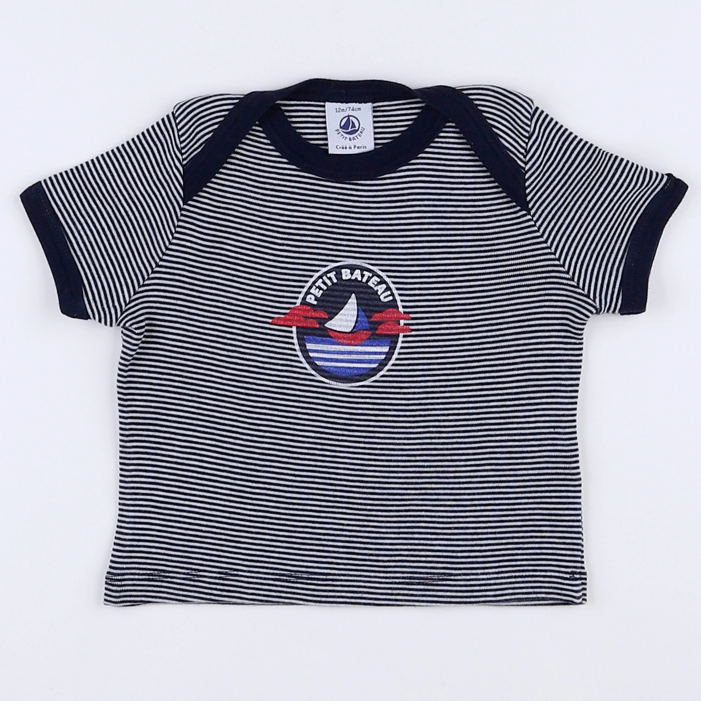 Petit Bateau - maillot de corps noir - 12 mois