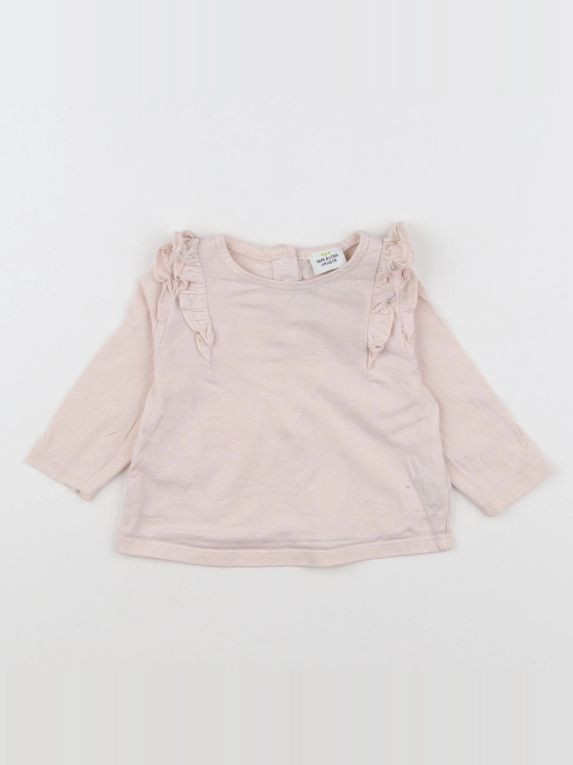 Tape à l'oeil - tee-shirt rose - 6 mois