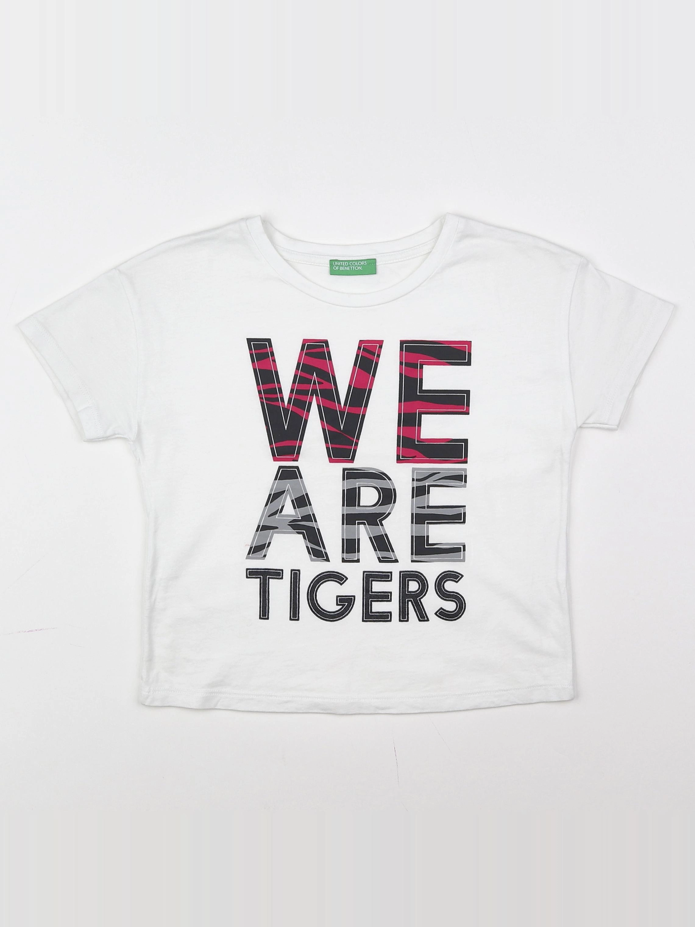 Benetton - tee-shirt blanc - 6/7 ans