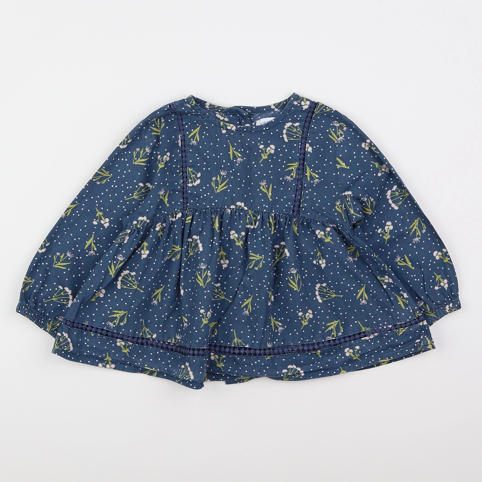 Vertbaudet - blouse bleu - 12 mois