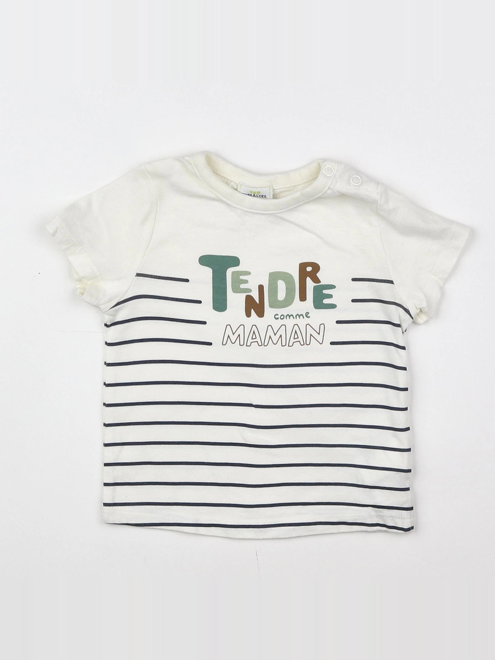 Tape à l'oeil - tee-shirt blanc, multicolore - 12 mois