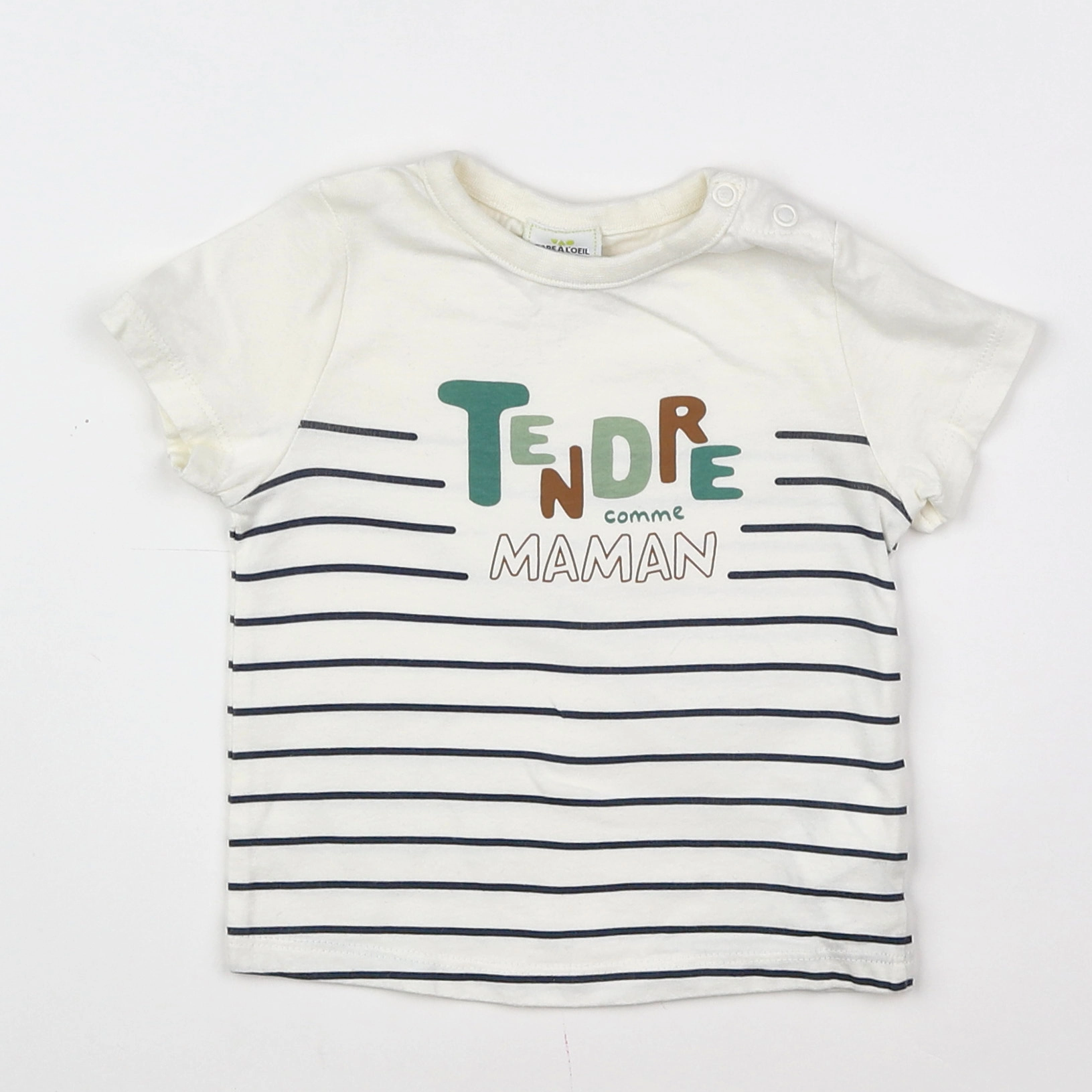 Tape à l'oeil - tee-shirt blanc, multicolore - 12 mois