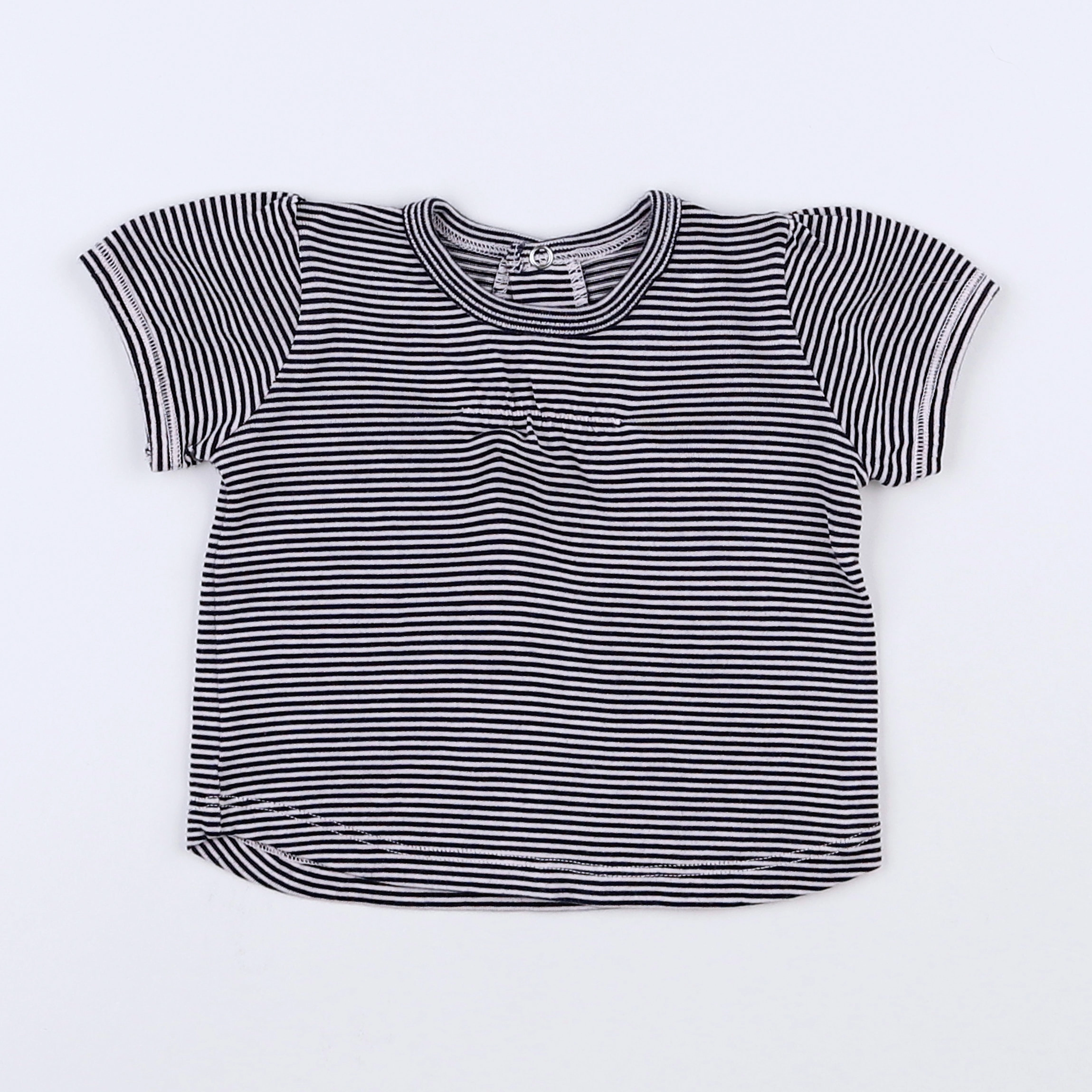 Petit Bateau - tee-shirt bleu, rose - 3 mois