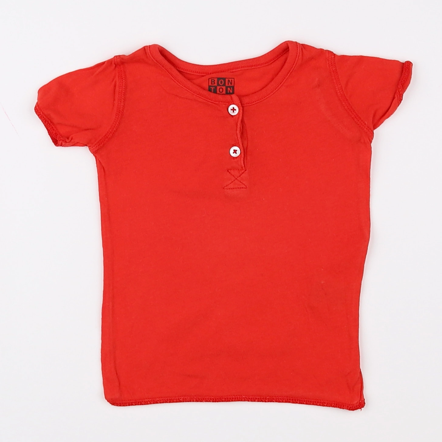 Bonton - tee-shirt rouge - 12 mois